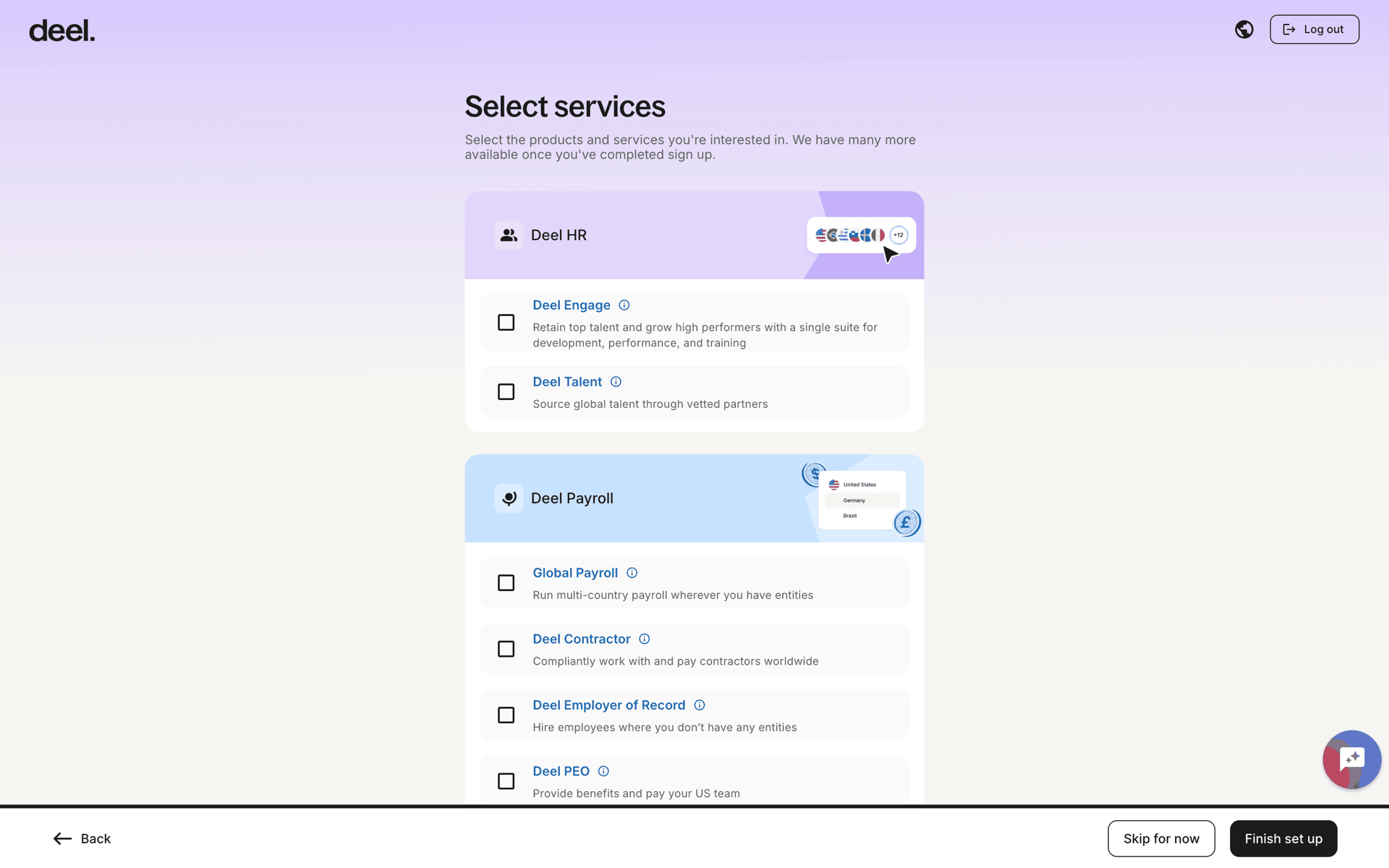 Completing sign up on Deel (web) screen 8