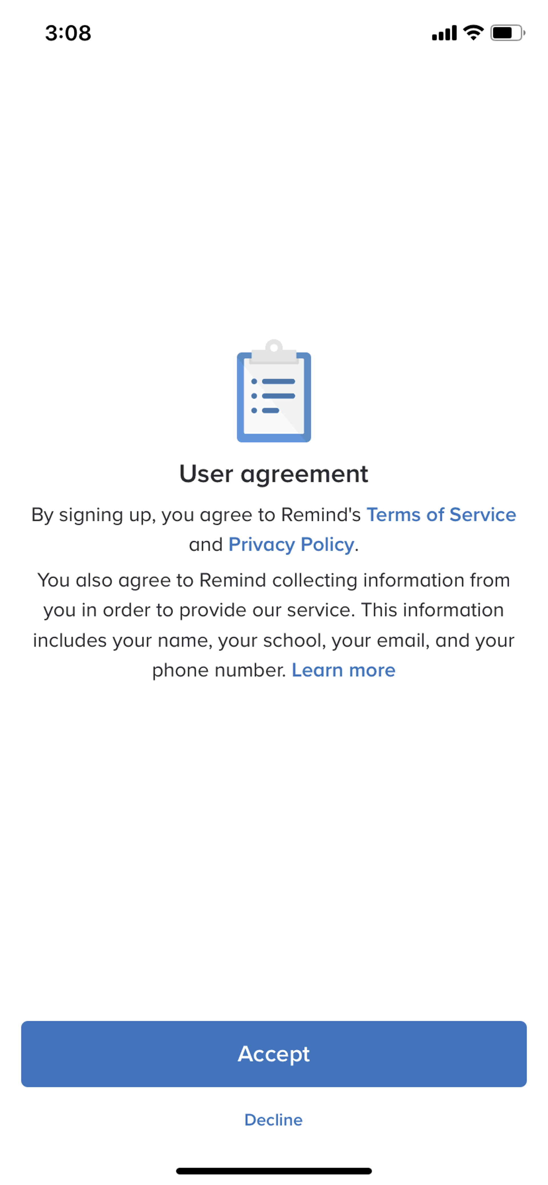 Remind iOS Education interface screenshot 8