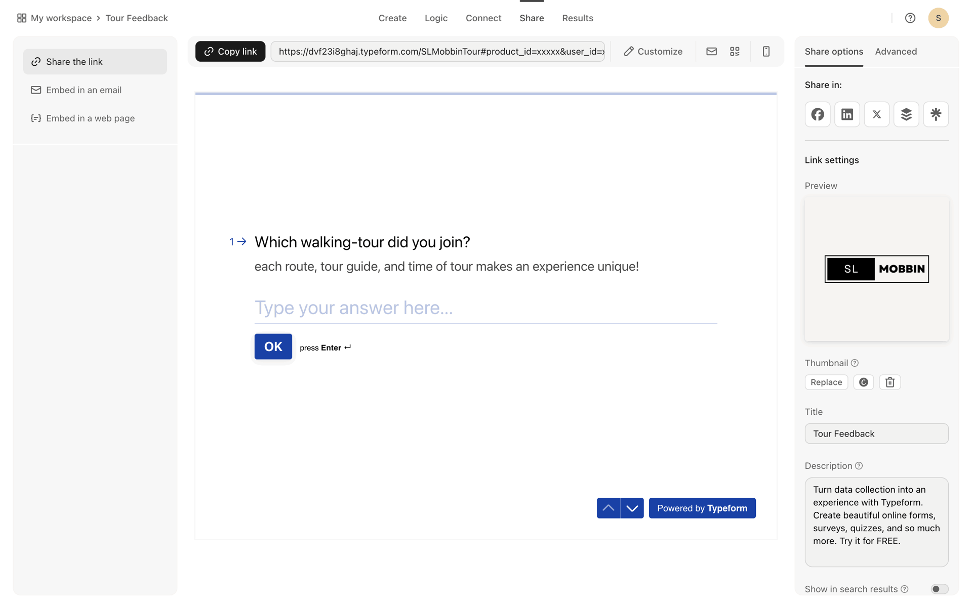 Typeform Web Productivity interface screenshot 17