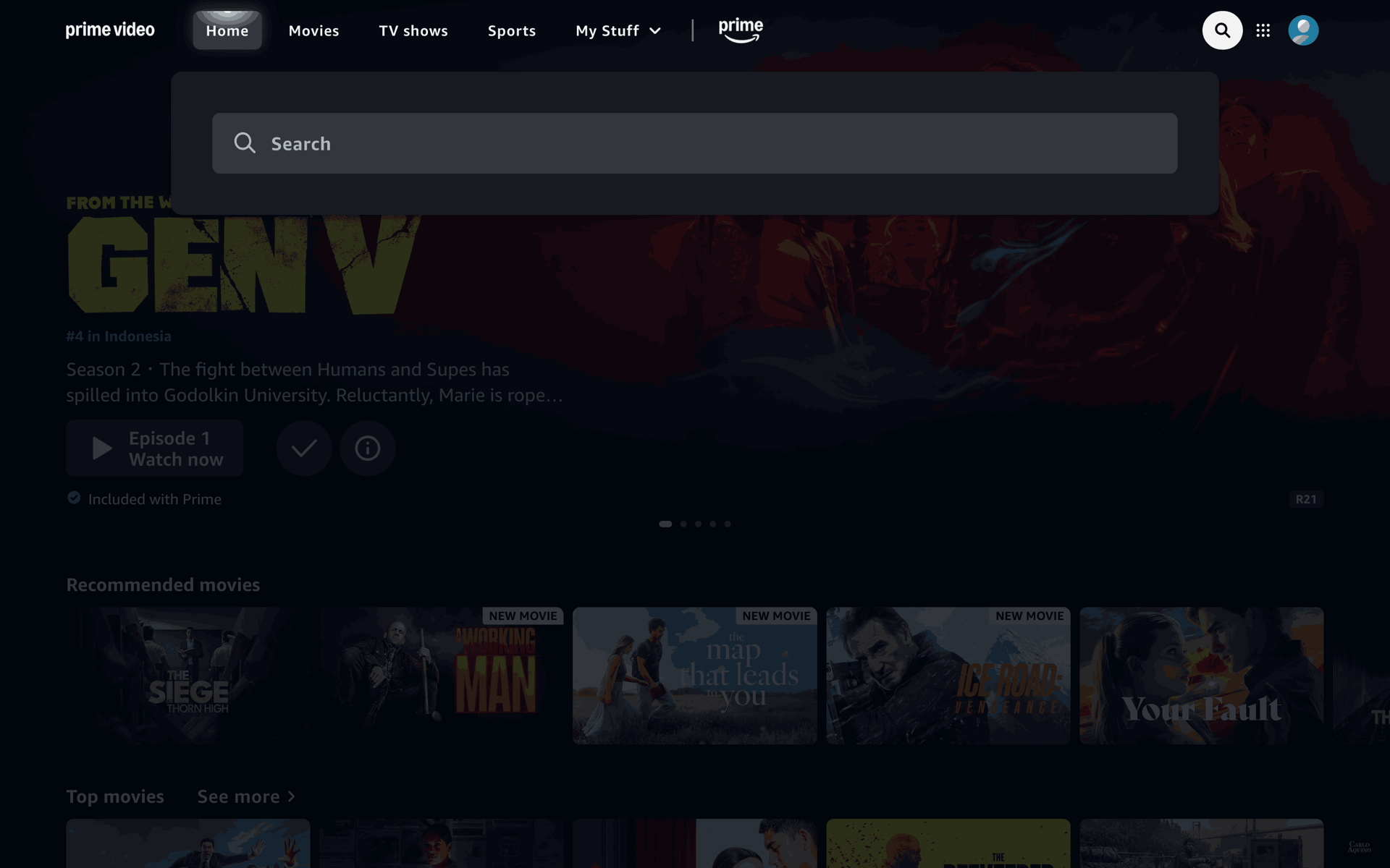 Prime Video Web Entertainment interface screenshot 9