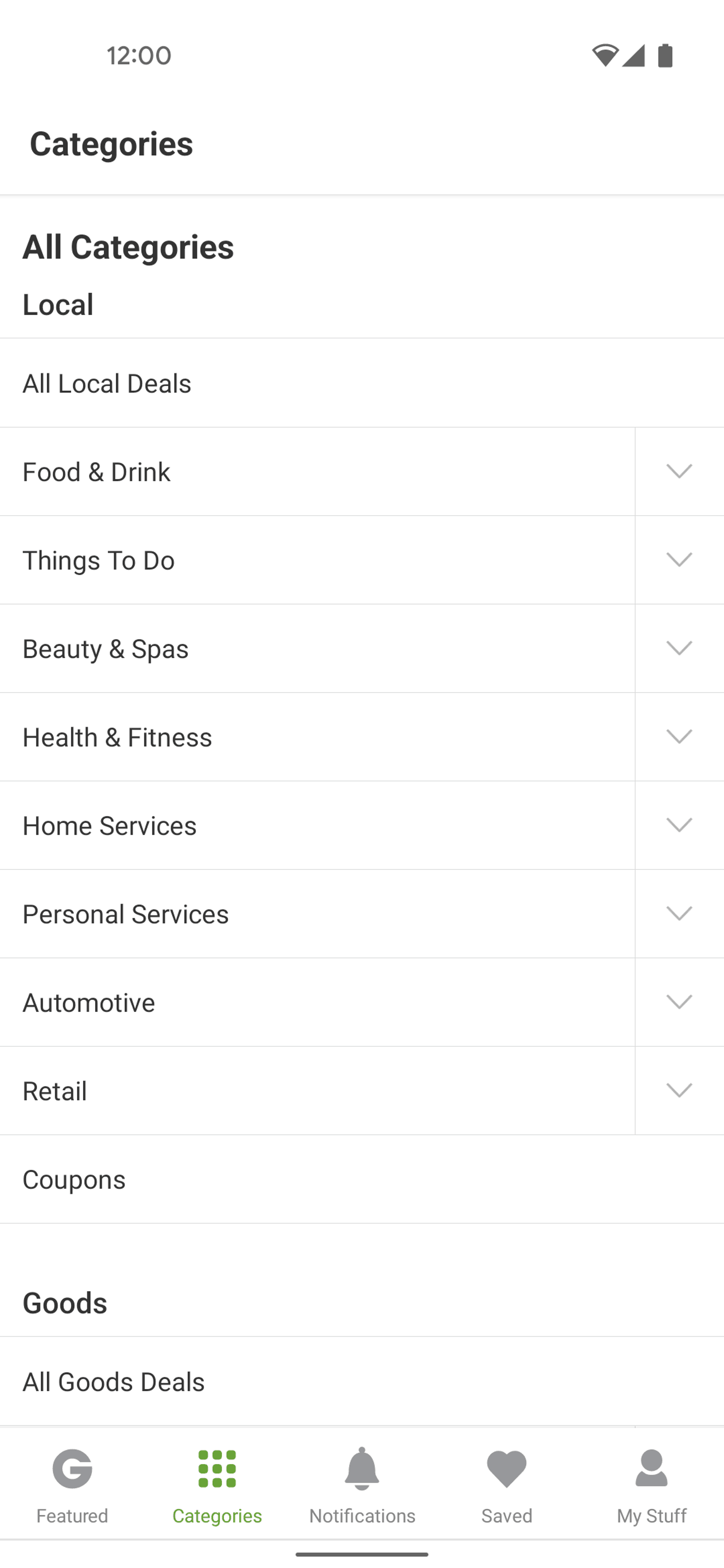 Groupon Android Shopping interface screenshot 17