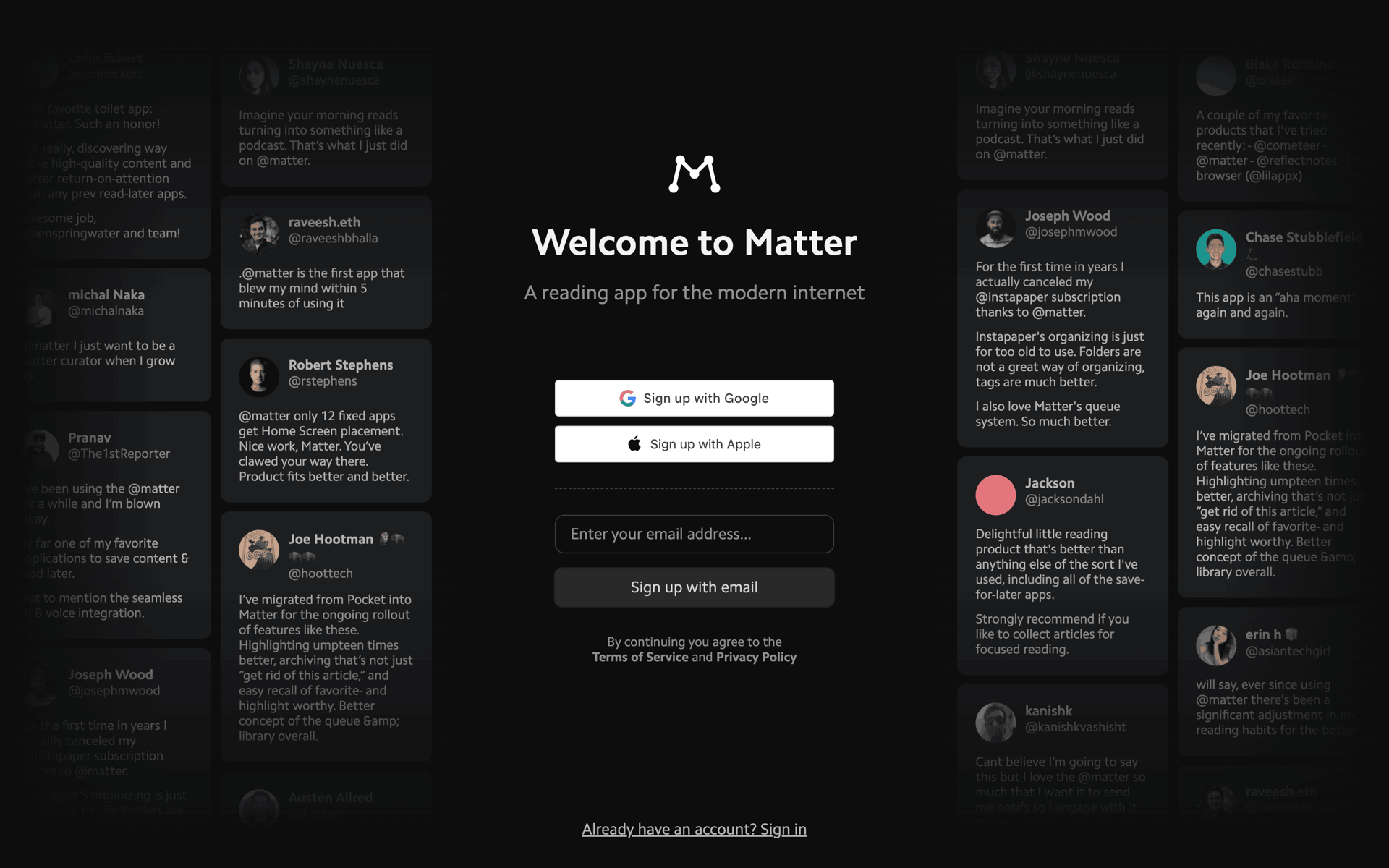 Matter Web Reference interface screenshot 2