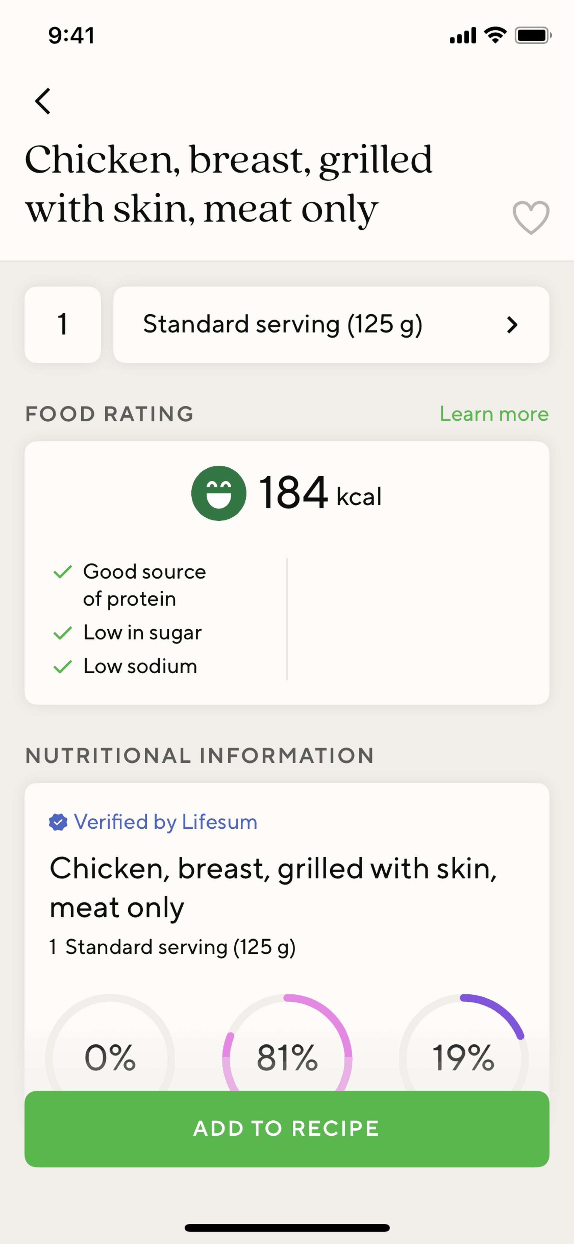 Lifesum iOS Health & Fitness interface screenshot 7