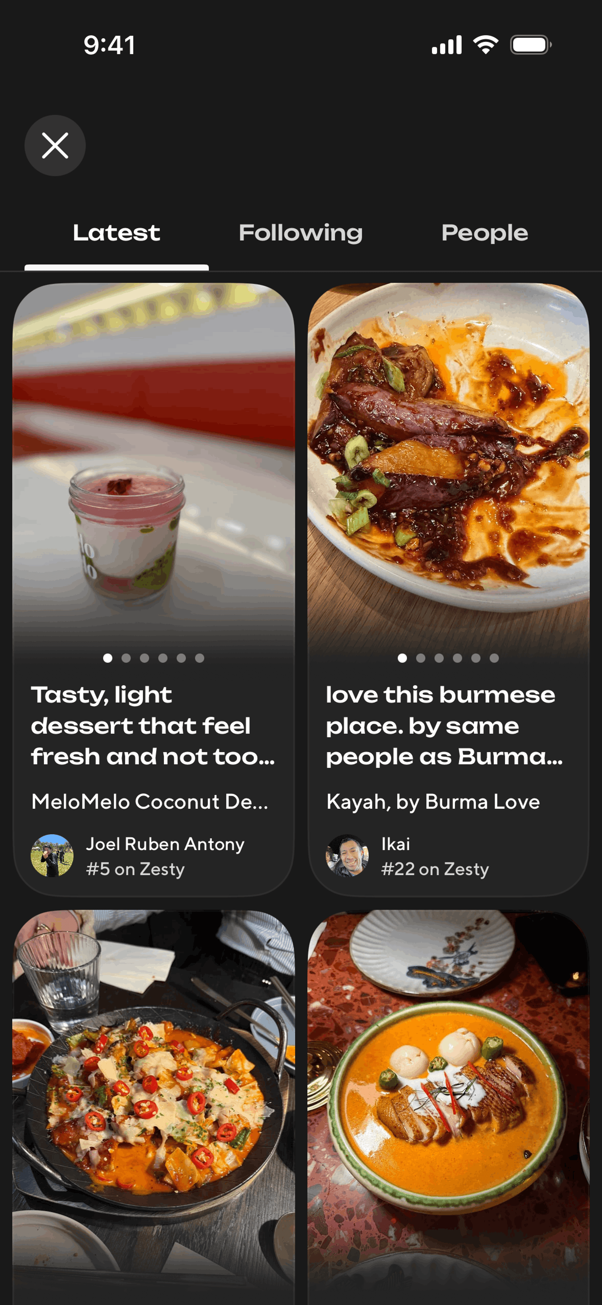 Zesty iOS Food & Drink interface screenshot 17
