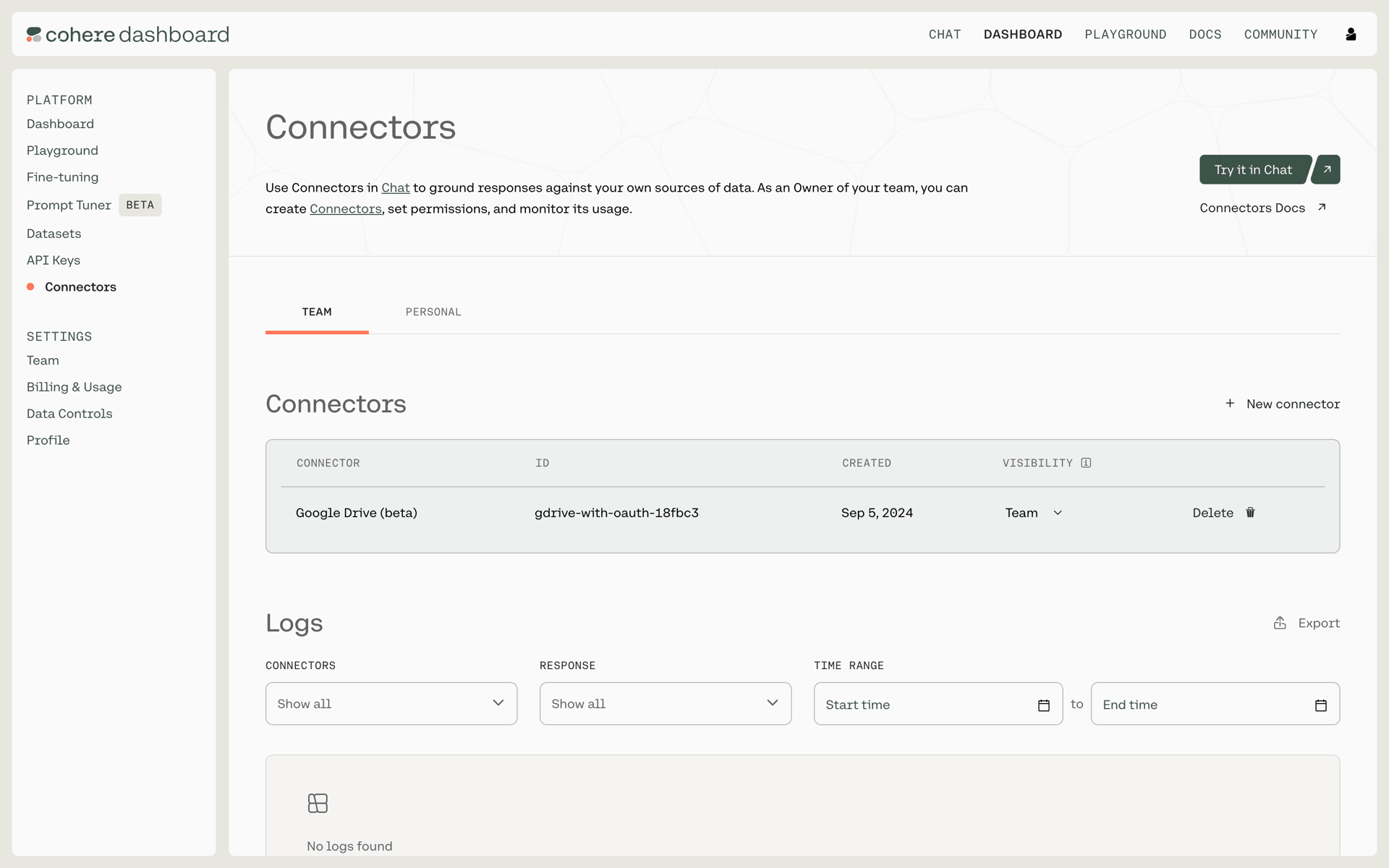 Cohere Web AI interface screenshot 20