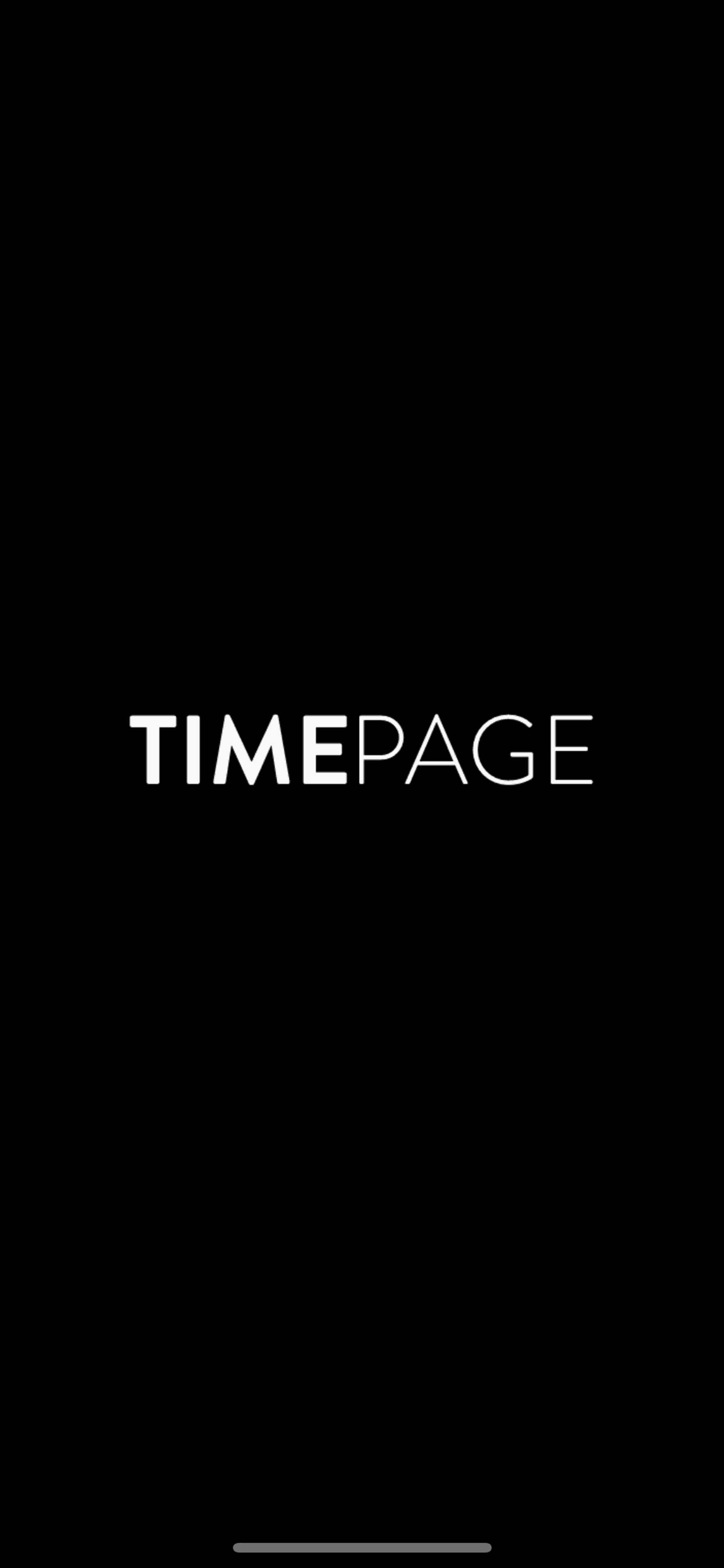 Timepage iOS Productivity interface screenshot 1