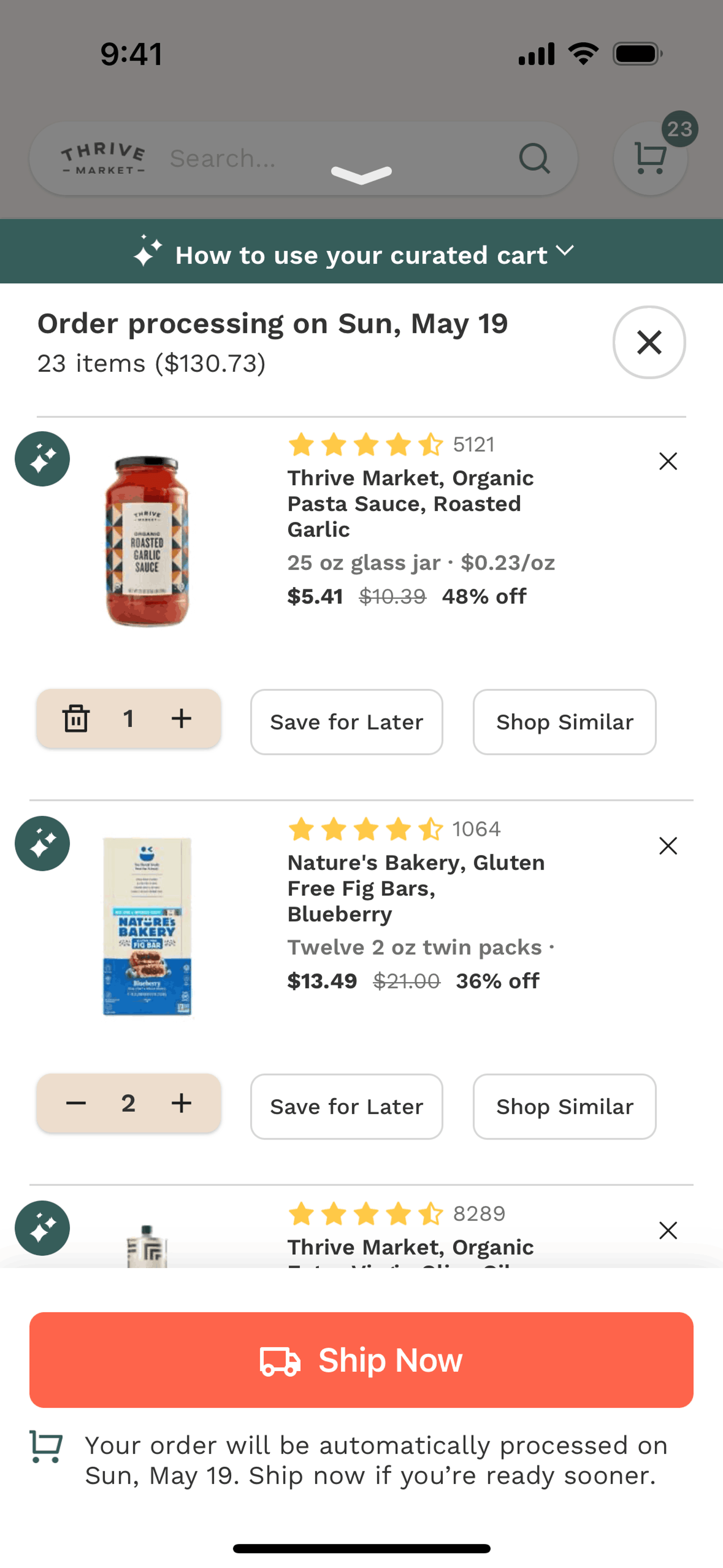 Thrive Market iOS Shopping interface screenshot 8