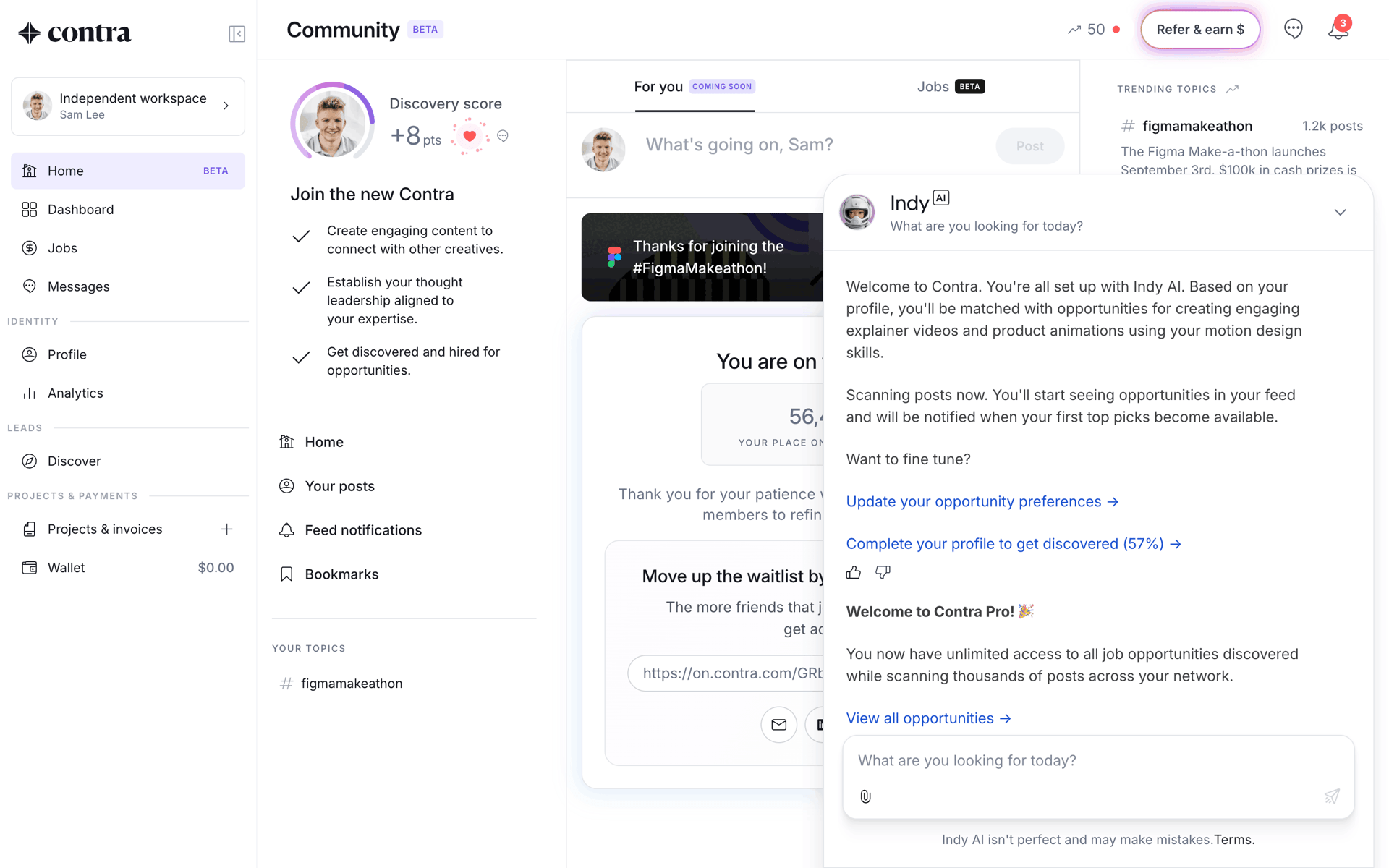 Contra Web Business interface screenshot 6