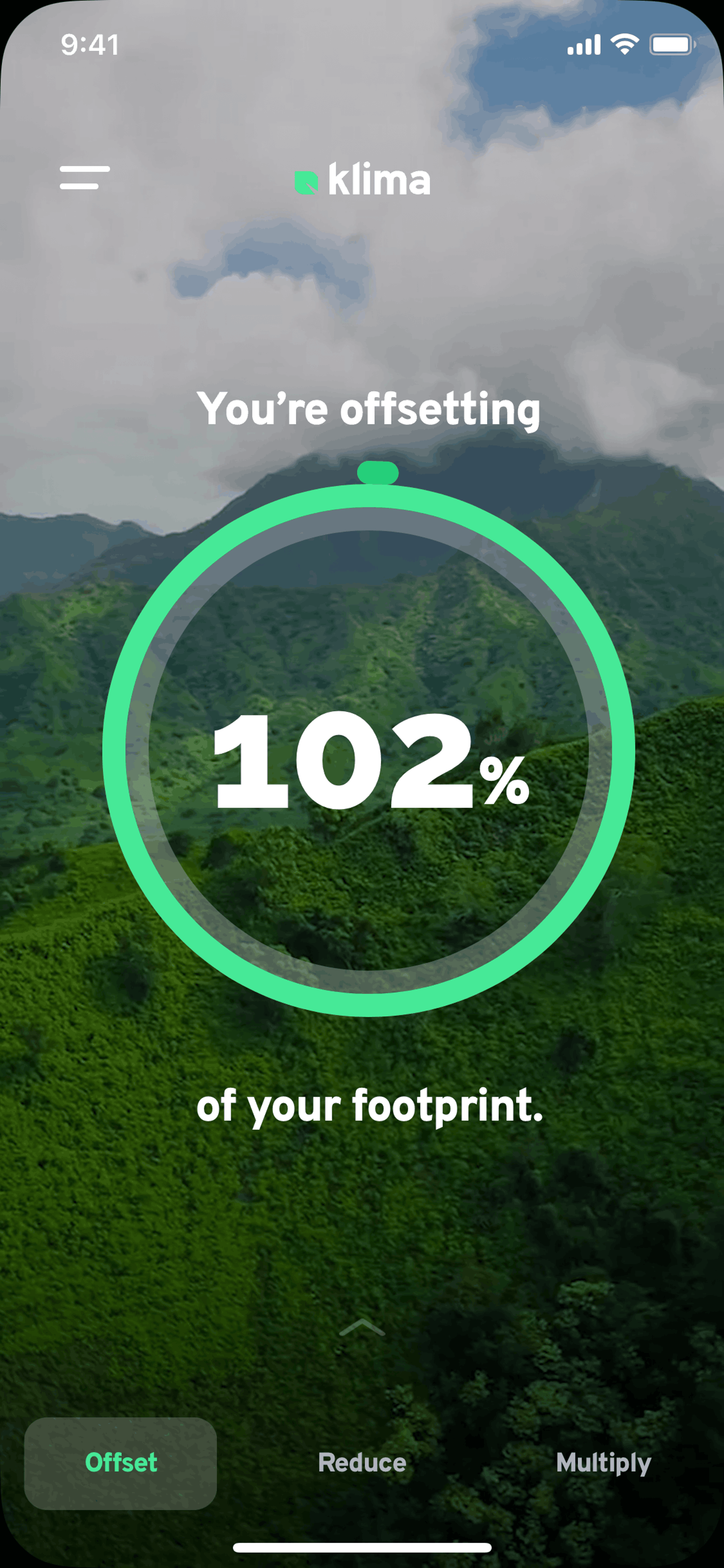 Klima iOS Lifestyle interface screenshot 3