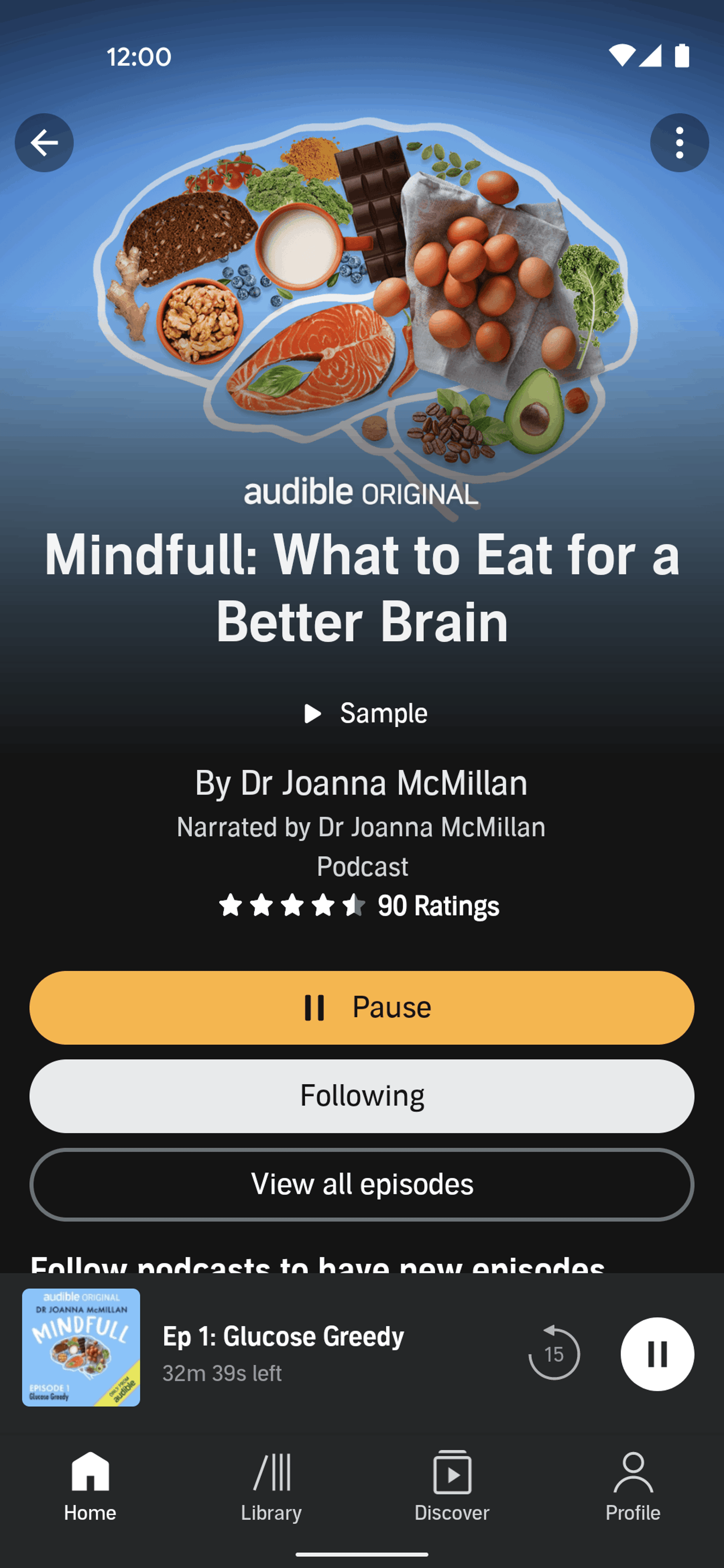Audible Android Entertainment interface screenshot 13