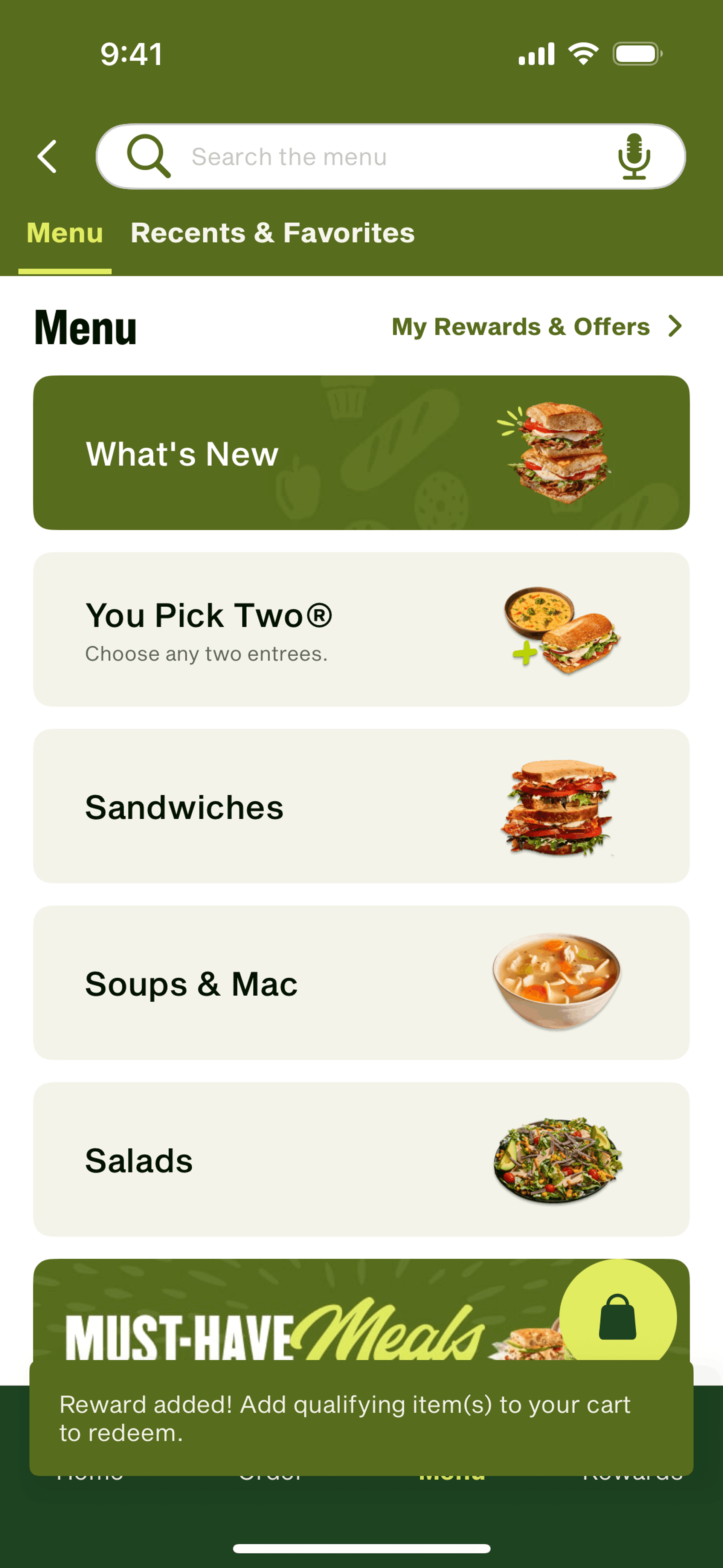 Panera Bread iOS Food & Drink interface screenshot 6