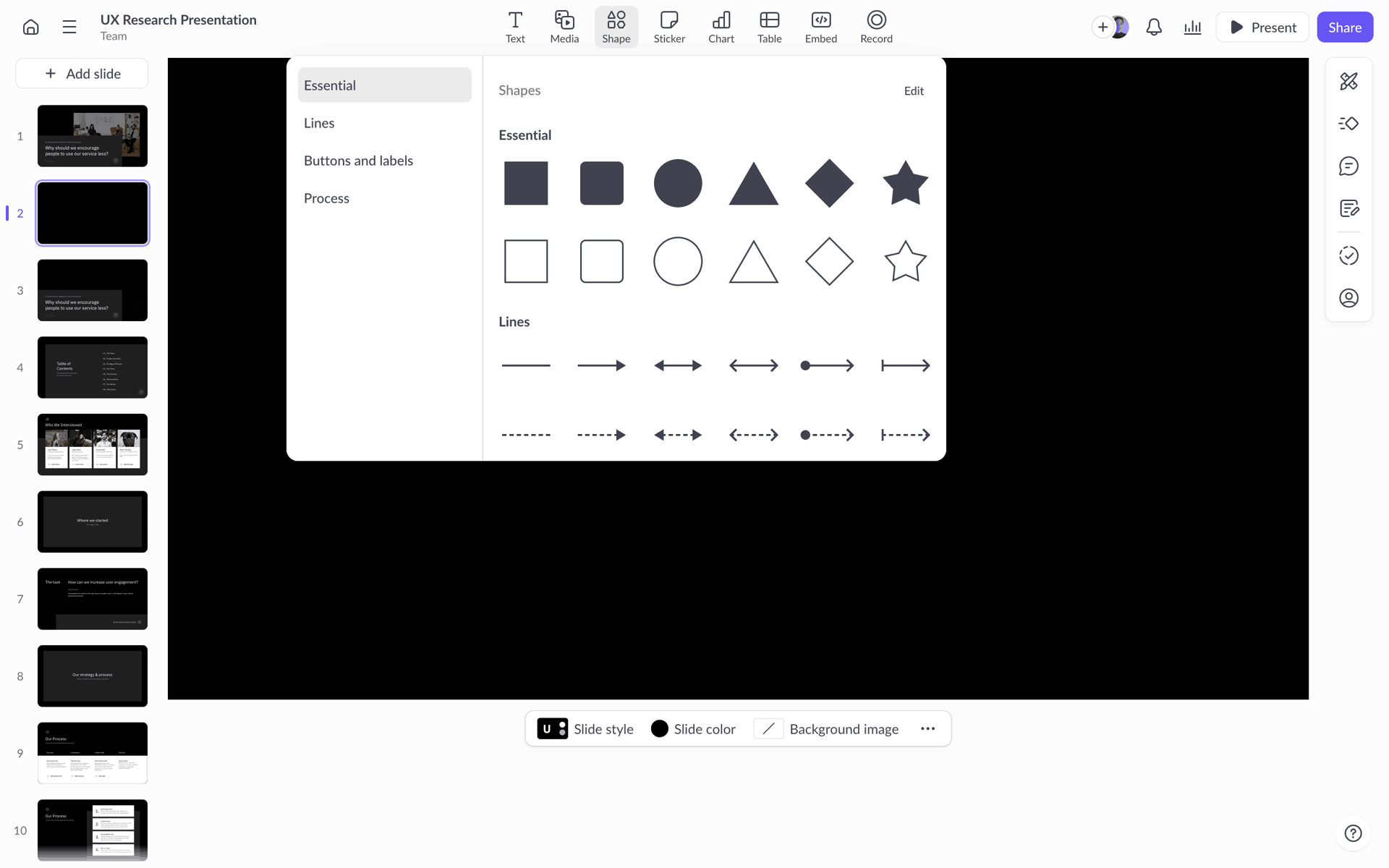 Pitch Web Collaboration interface screenshot 9
