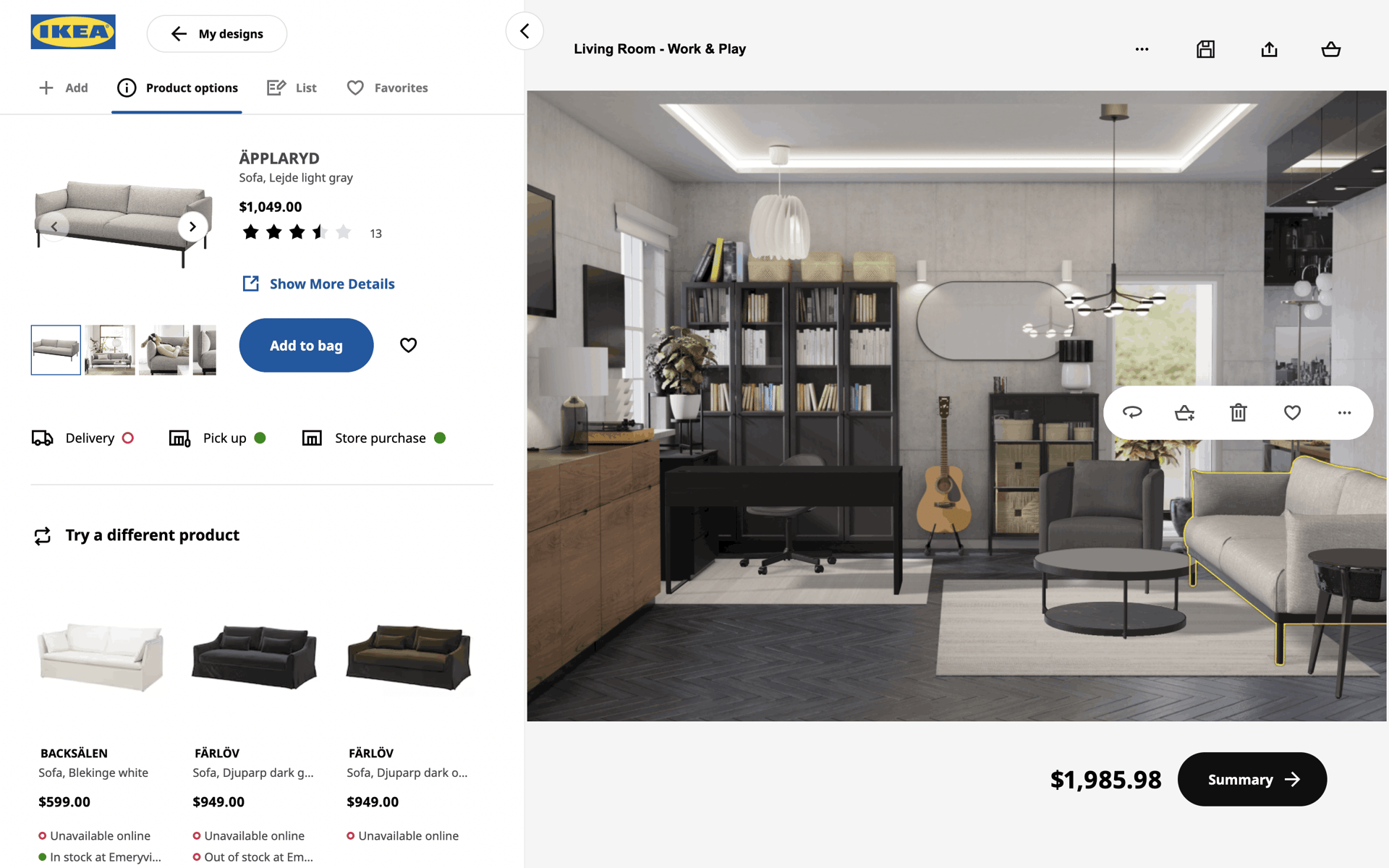 IKEA Web Shopping interface screenshot 17