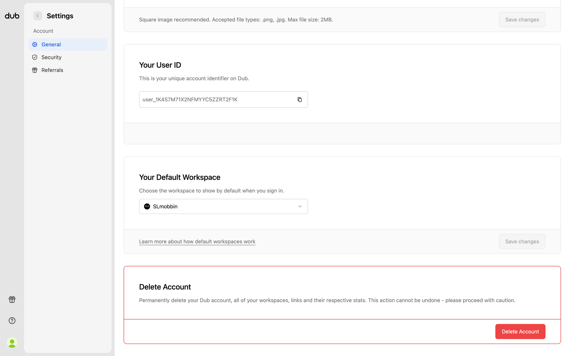 Dub Web Business interface screenshot 2