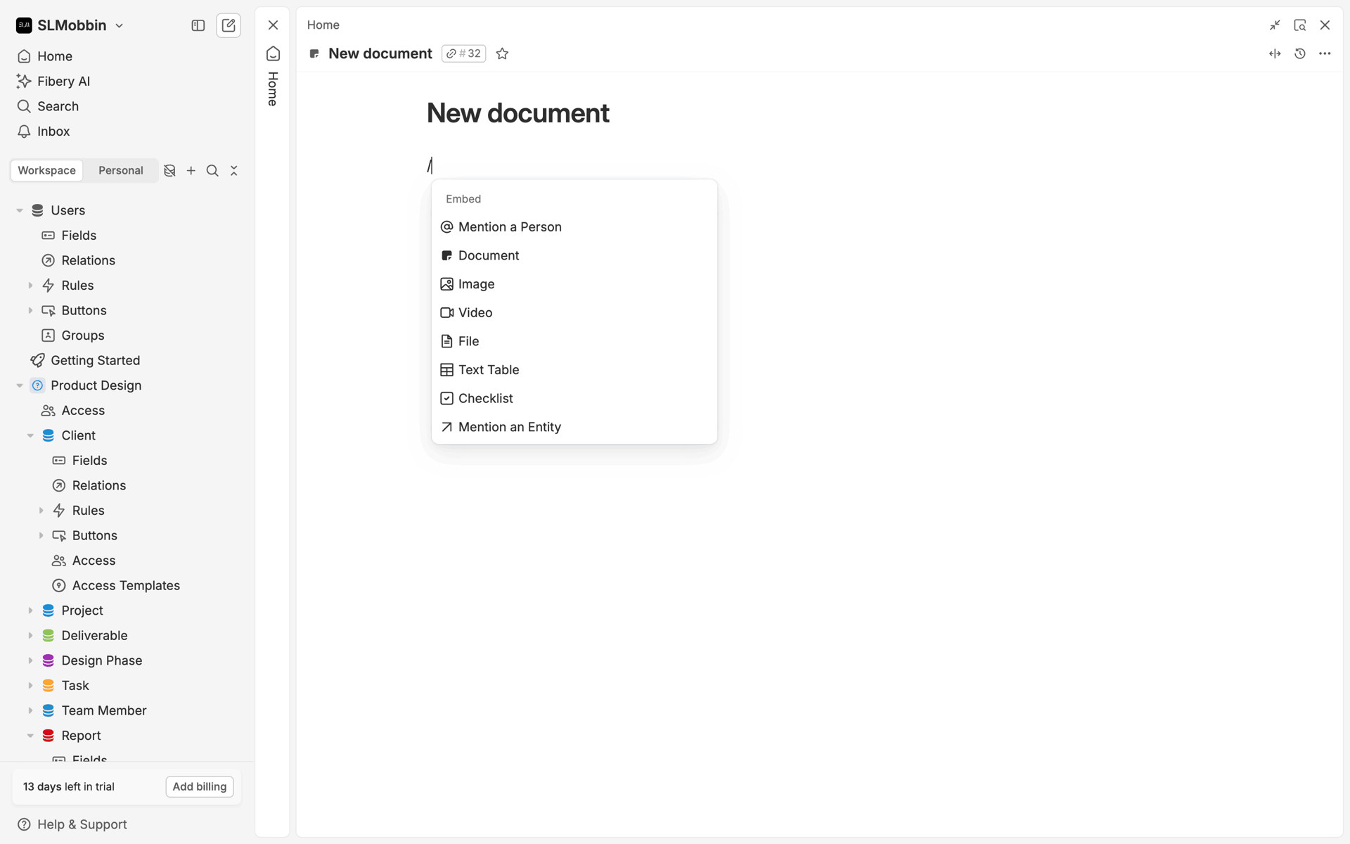 Fibery Web Productivity interface screenshot 5