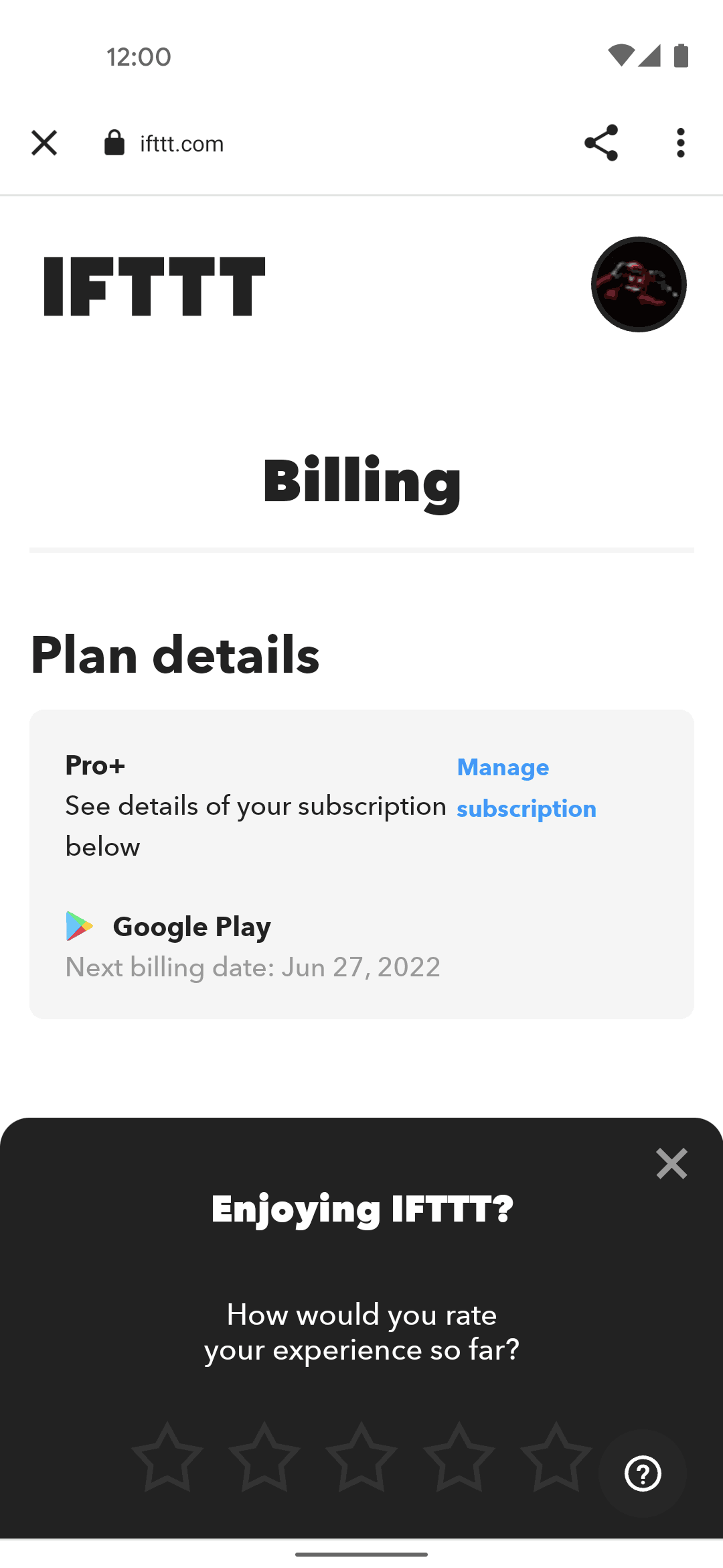 IFTTT Android Productivity interface screenshot 12