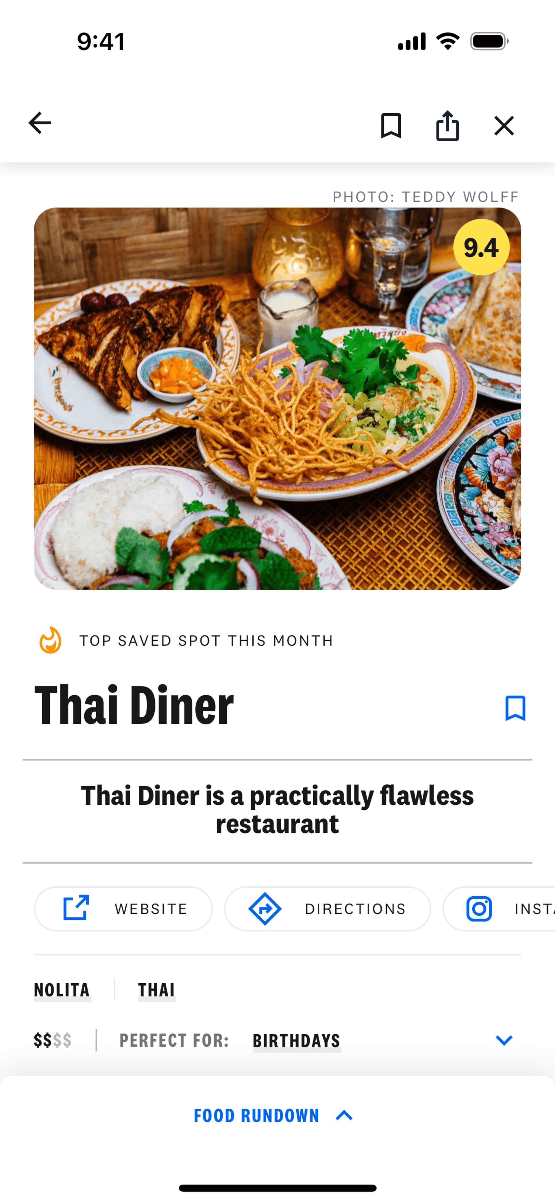 The Infatuation iOS Food & Drink interface screenshot 7