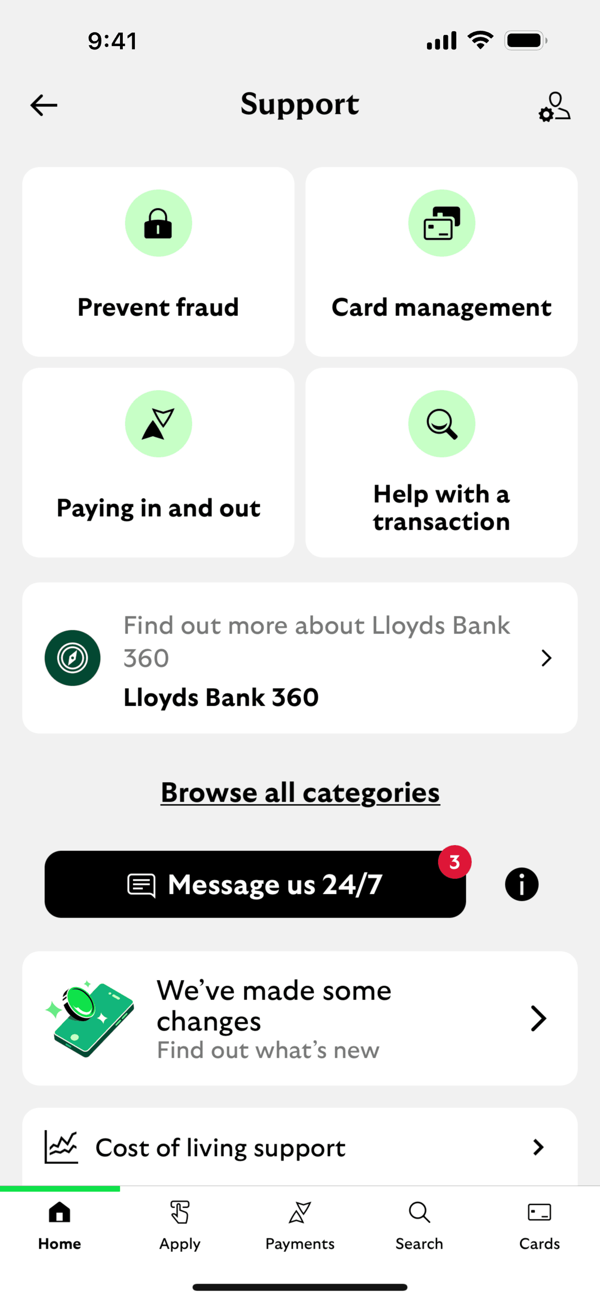 Lloyds Mobile Banking iOS Finance interface screenshot 16
