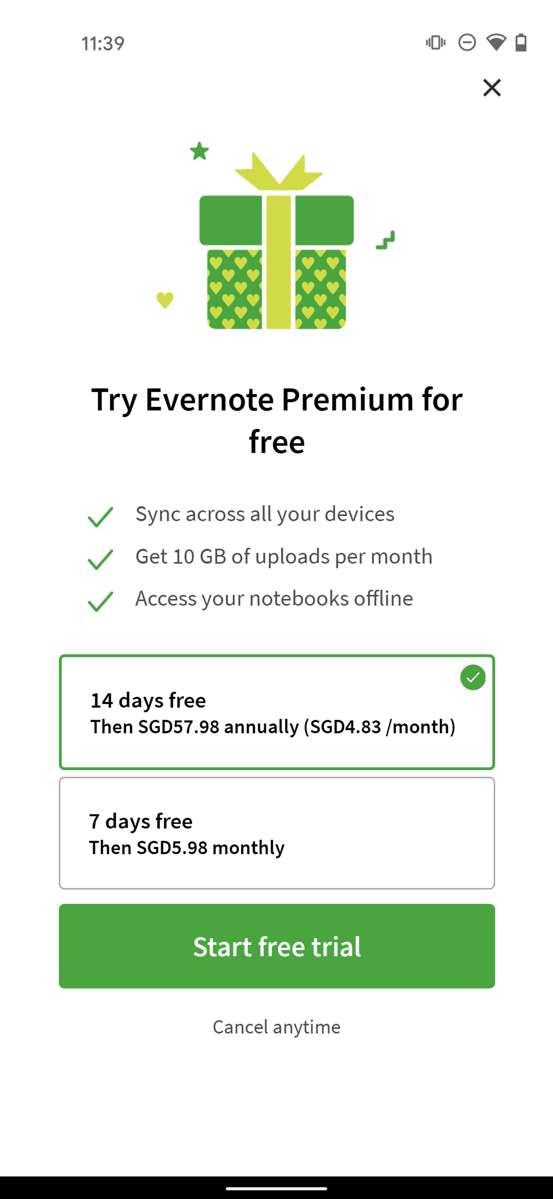 Evernote Android Productivity interface screenshot 7