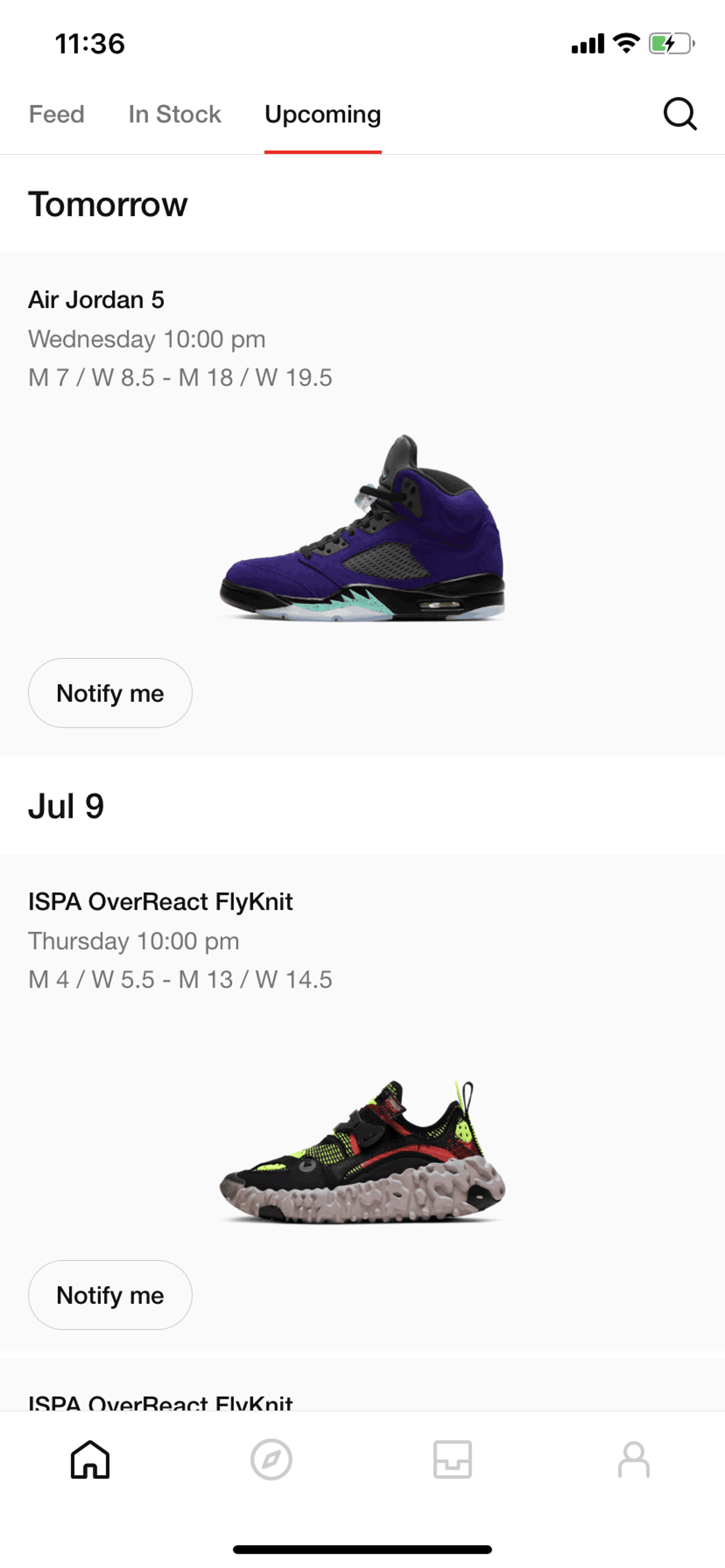 Nike SNKRS iOS Shopping interface screenshot 17