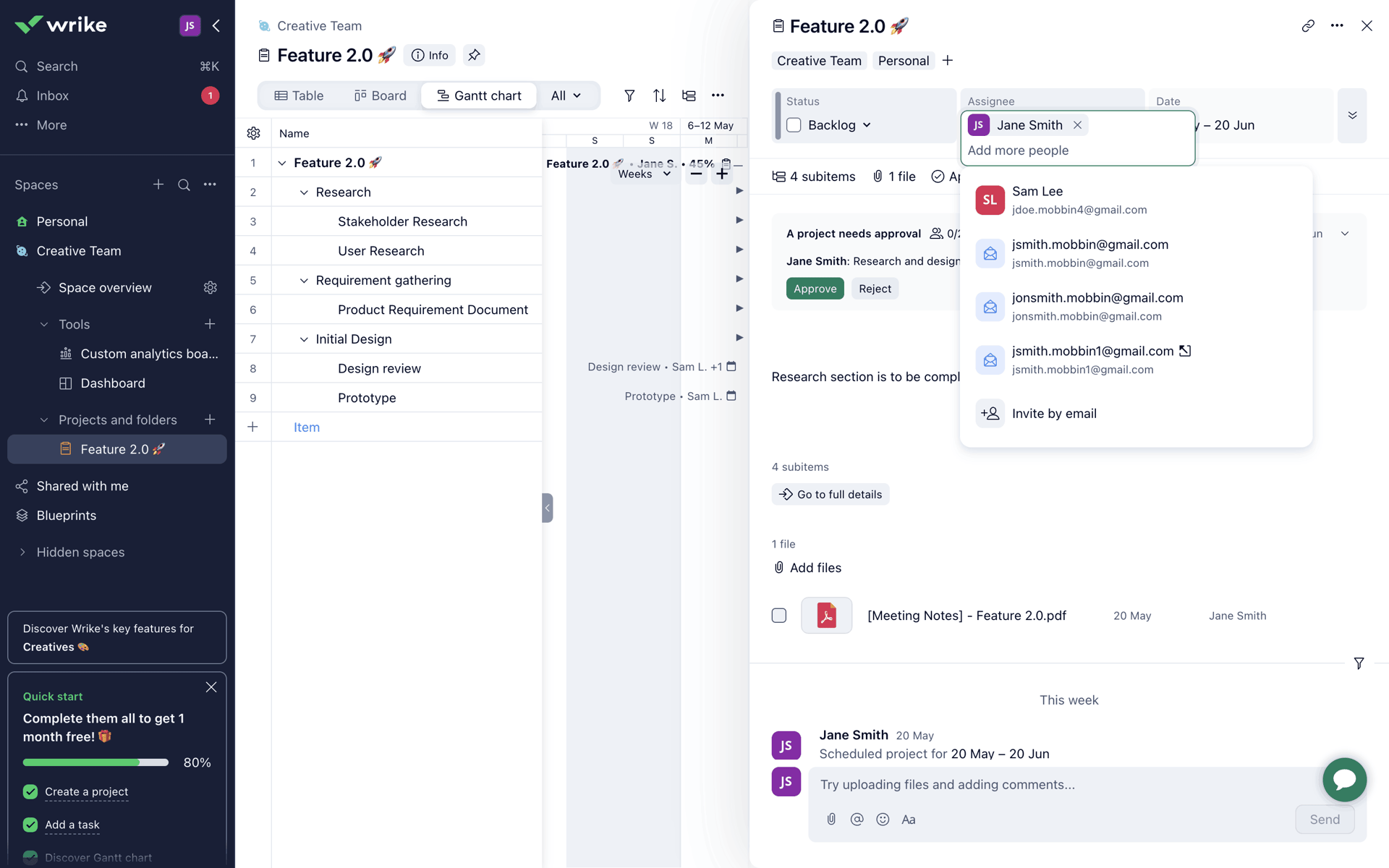 Wrike Web Productivity interface screenshot 18