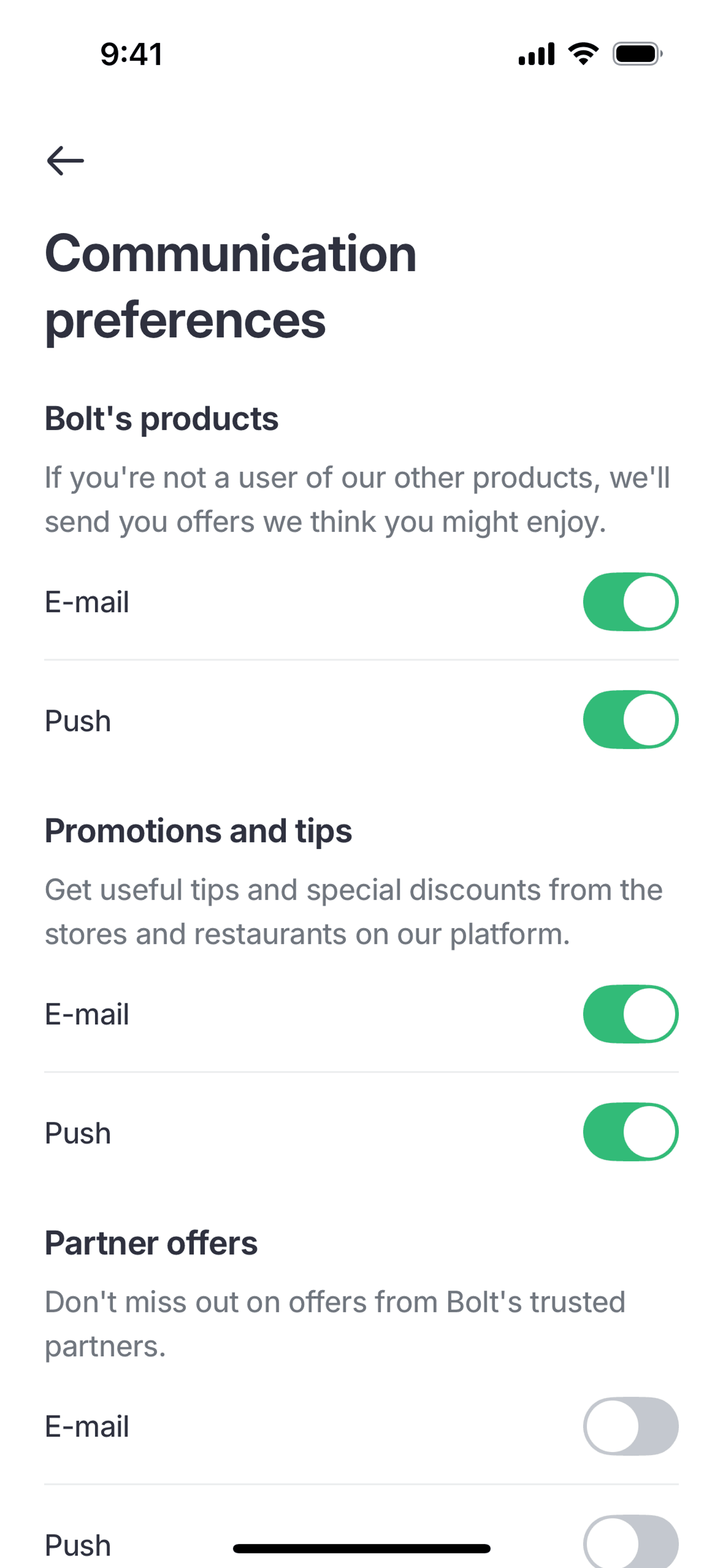 Bolt Food iOS Food & Drink interface screenshot 15