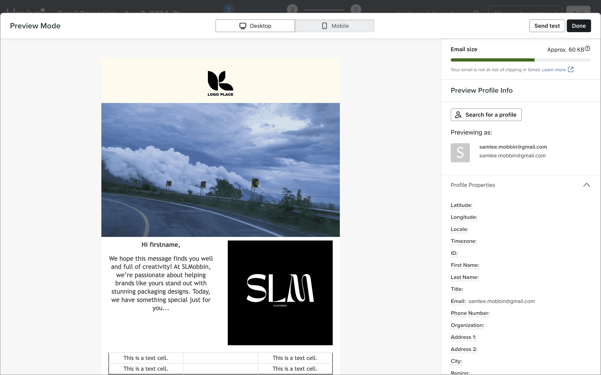 Klaviyo Web Business interface screenshot 23