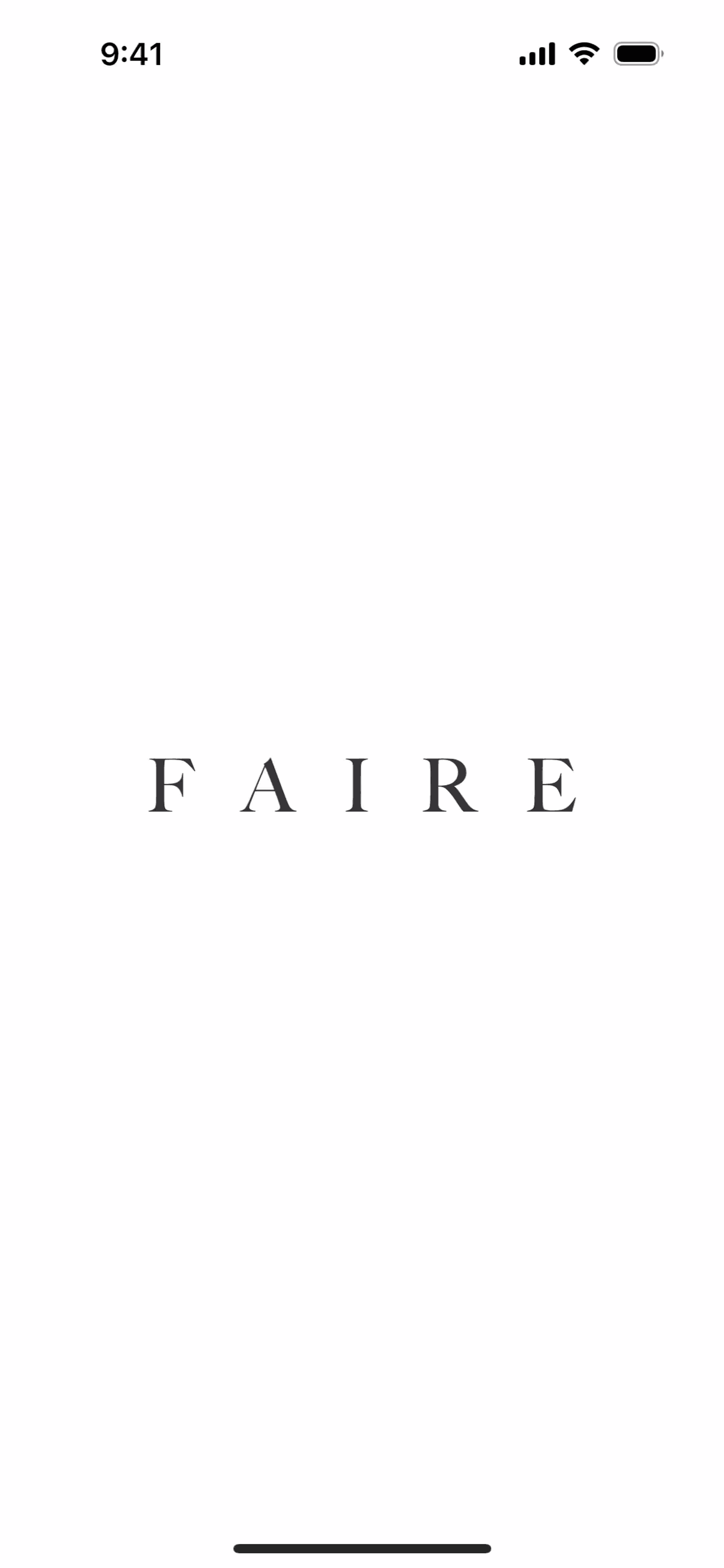 Faire Wholesale iOS Shopping interface screenshot 1