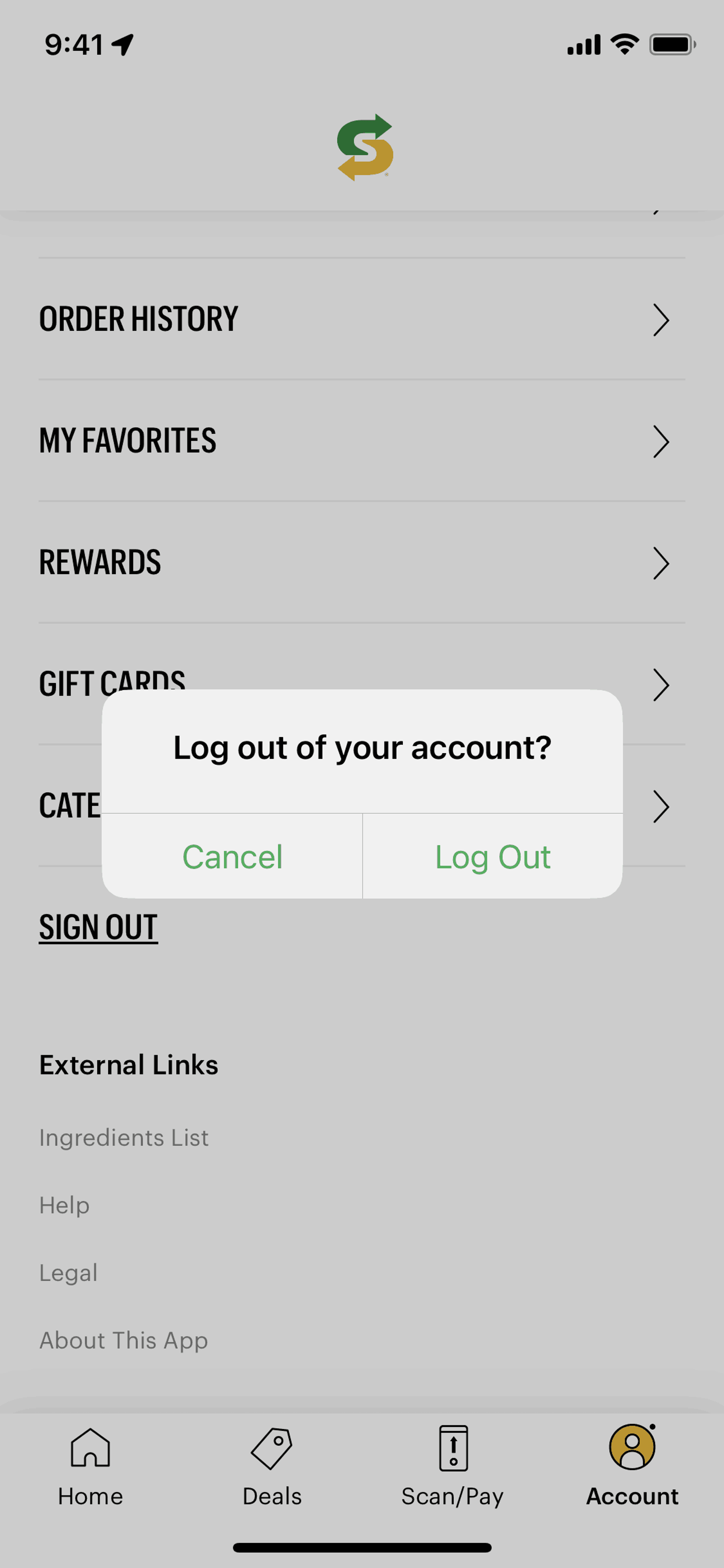 Subway iOS Food & Drink interface screenshot 23