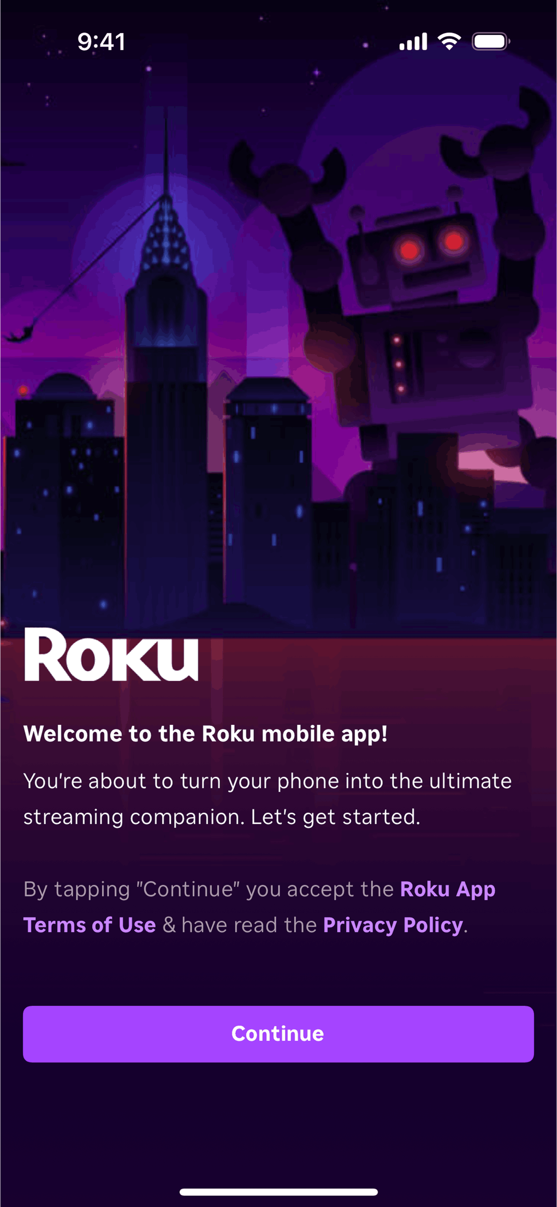 Roku iOS Entertainment interface screenshot 2