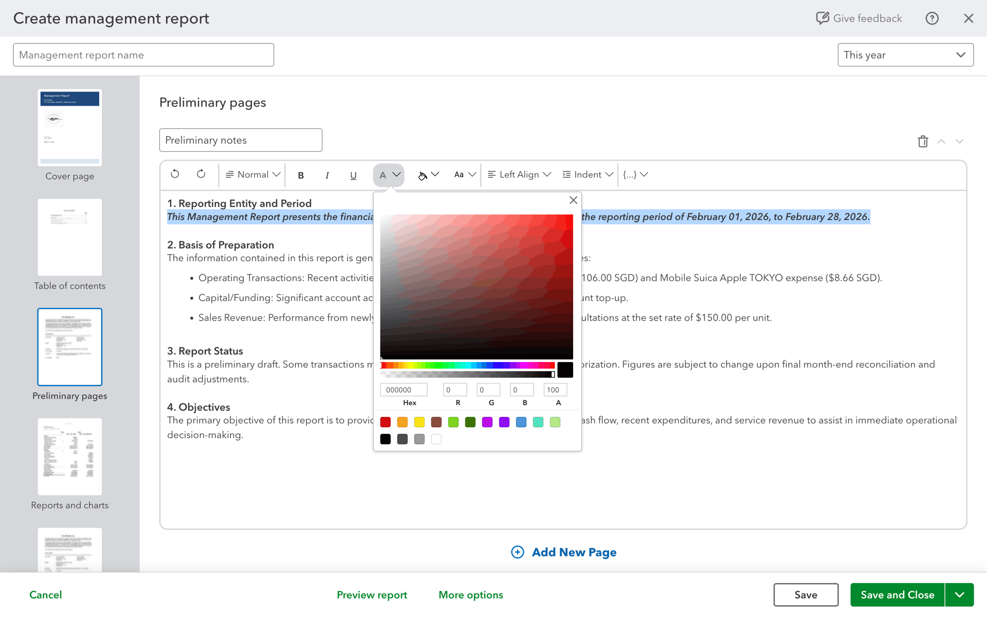 QuickBooks Web accounting interface screenshot 15