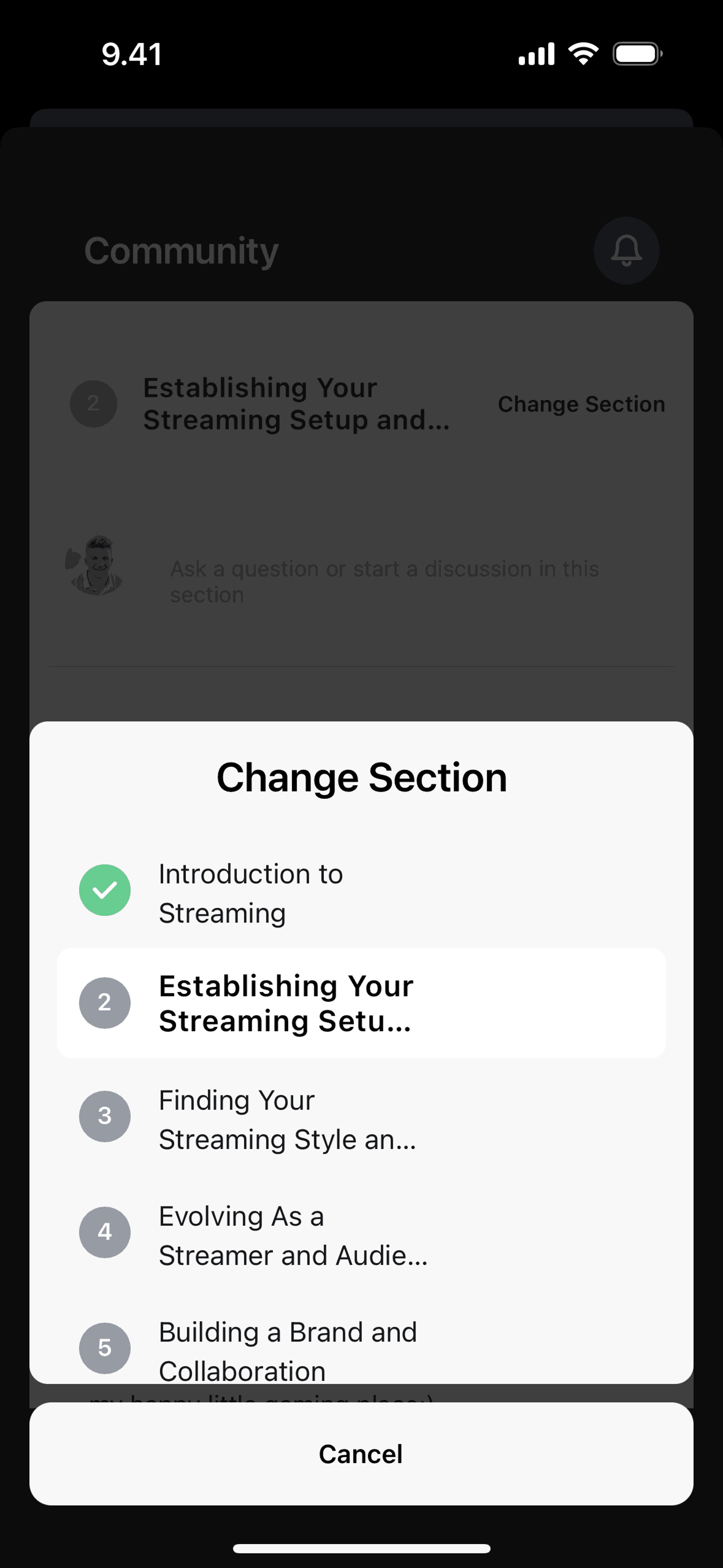 MasterClass iOS Education interface screenshot 6