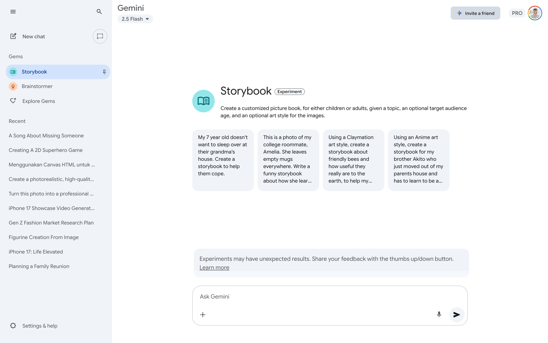 Google Gemini Web AI interface screenshot 22