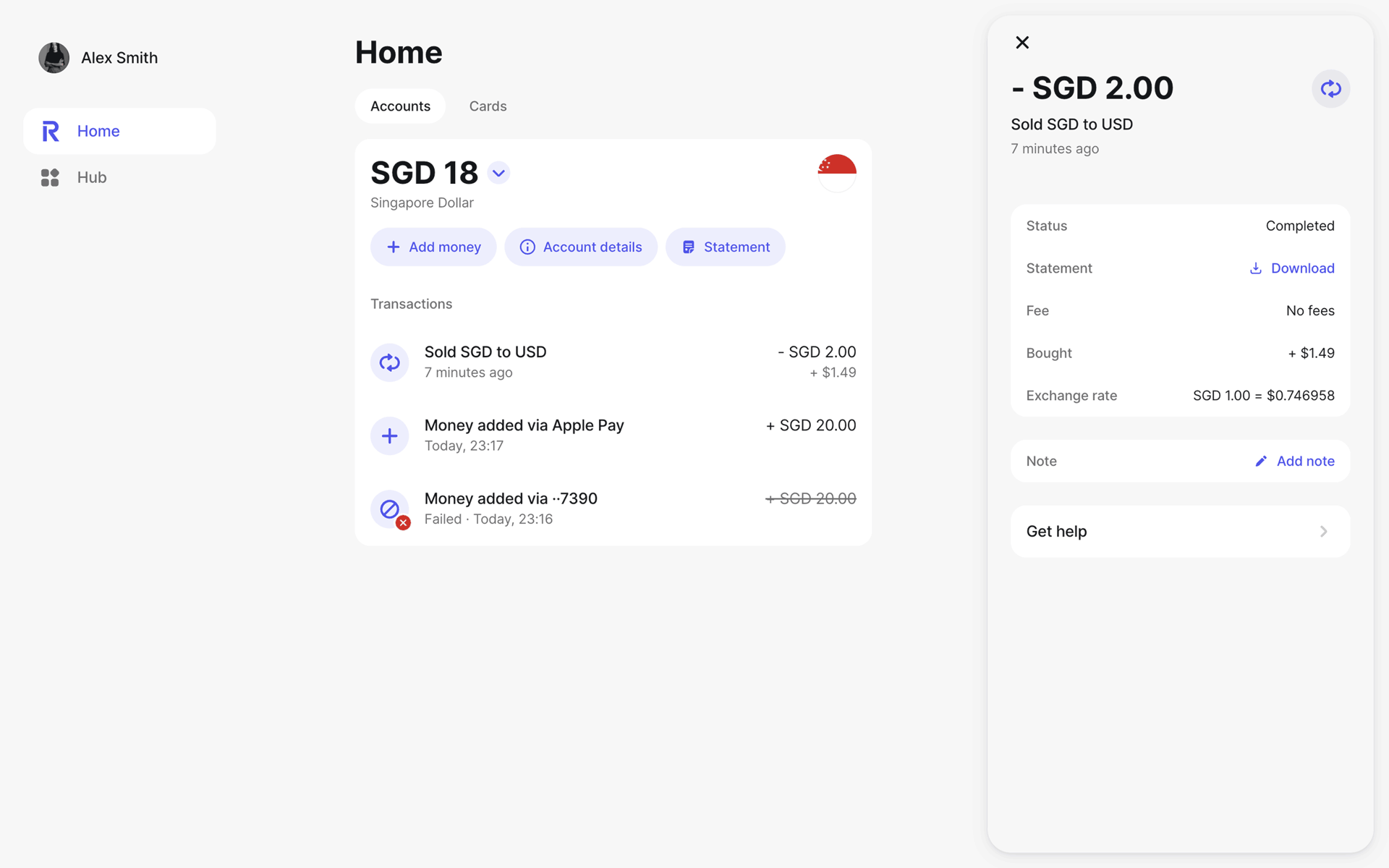Revolut Web Finance interface screenshot 15