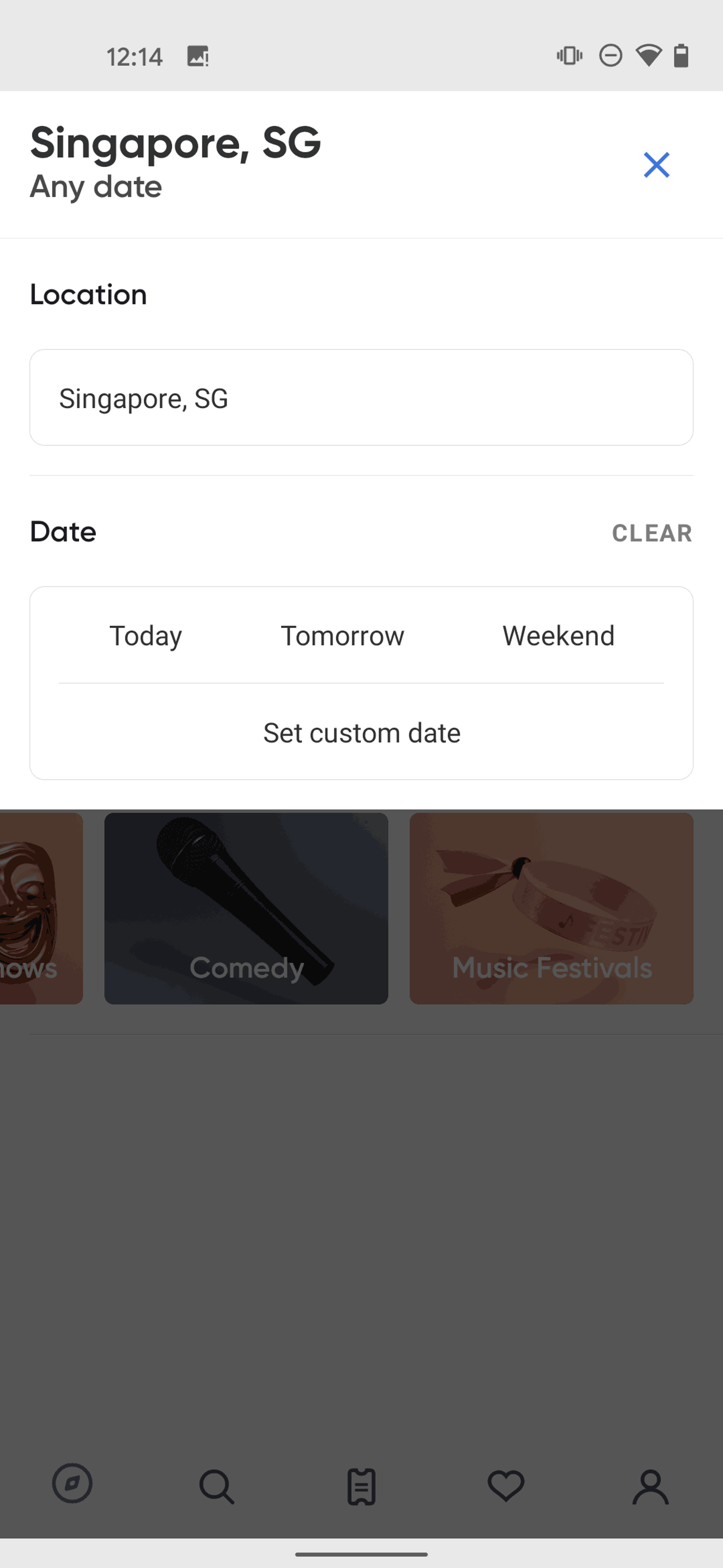 SeatGeek Android Entertainment interface screenshot 14