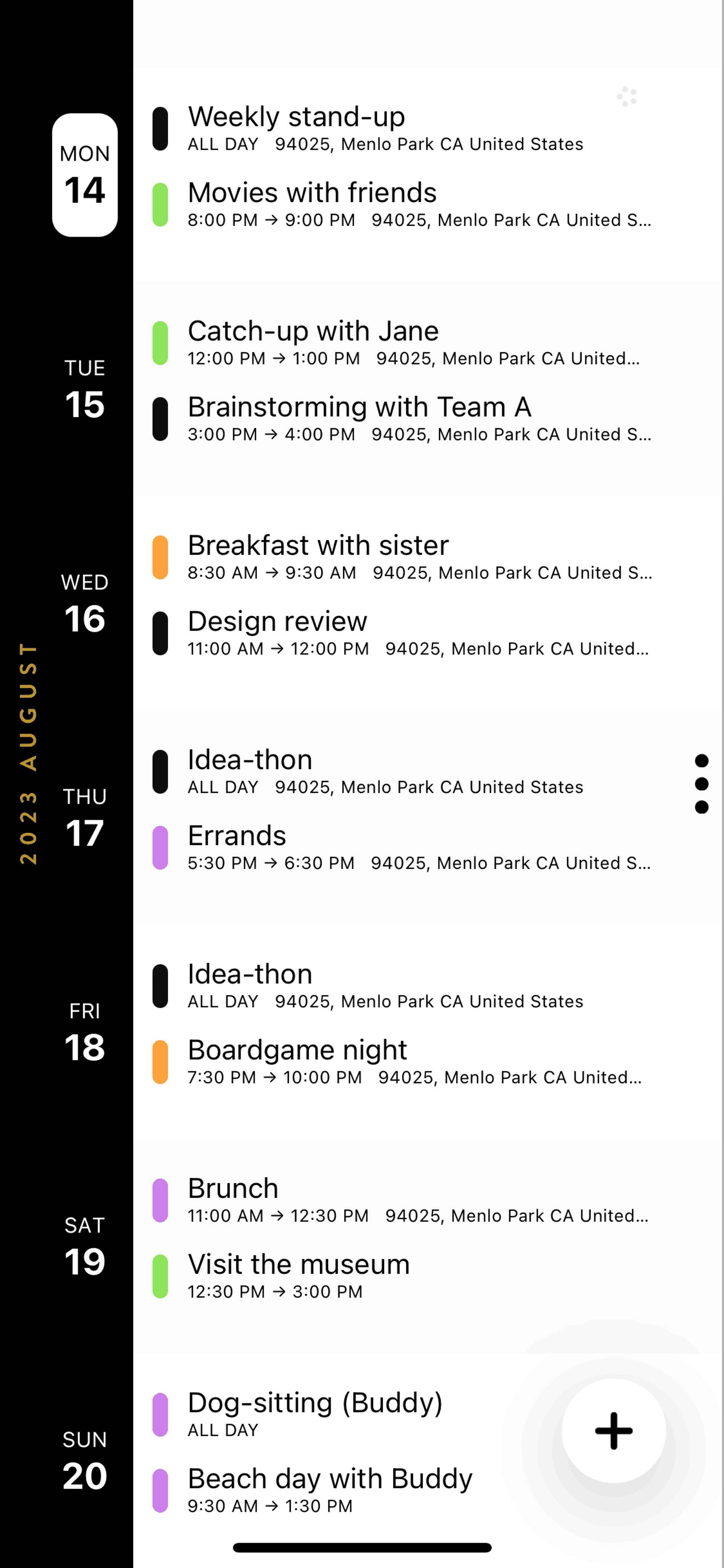 Timepage iOS Productivity interface screenshot 2