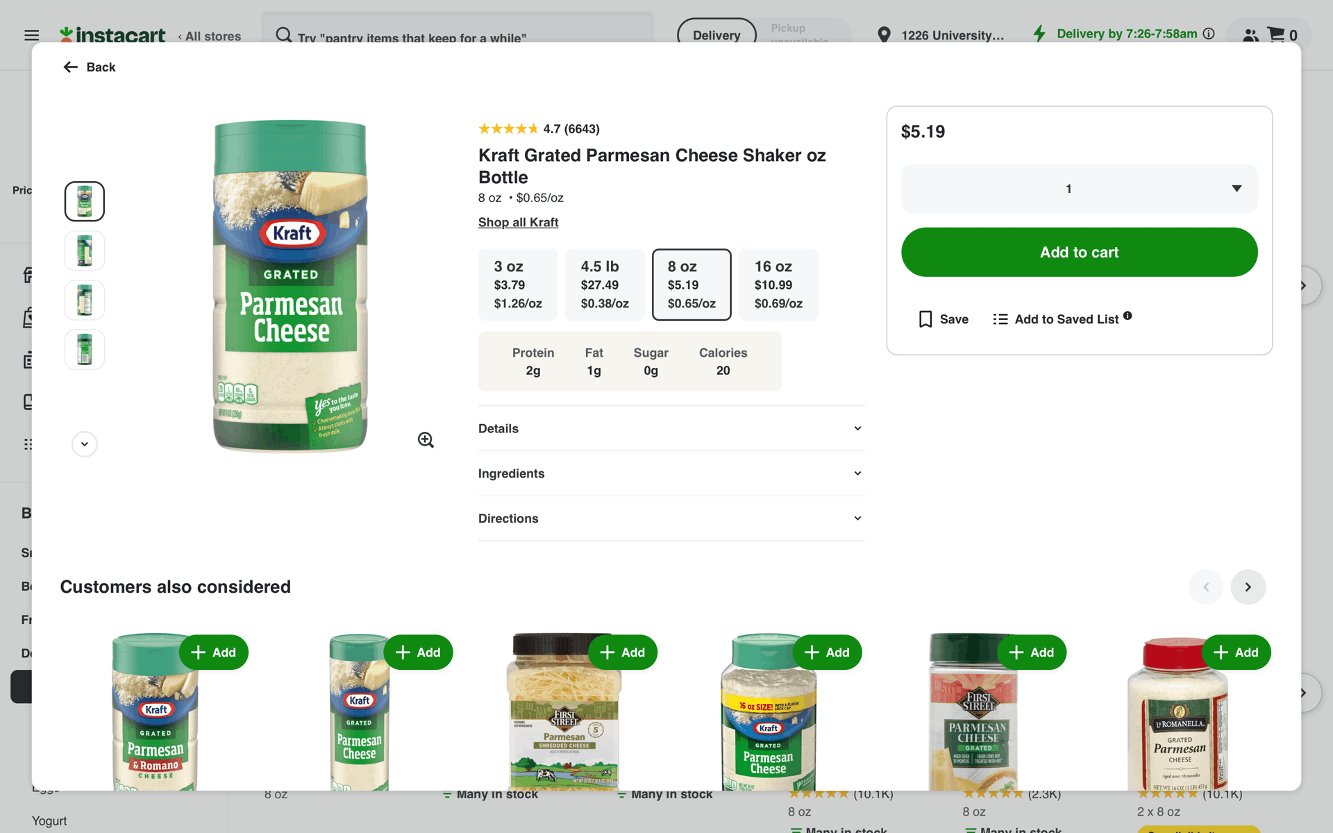 Instacart Web Shopping interface screenshot 15