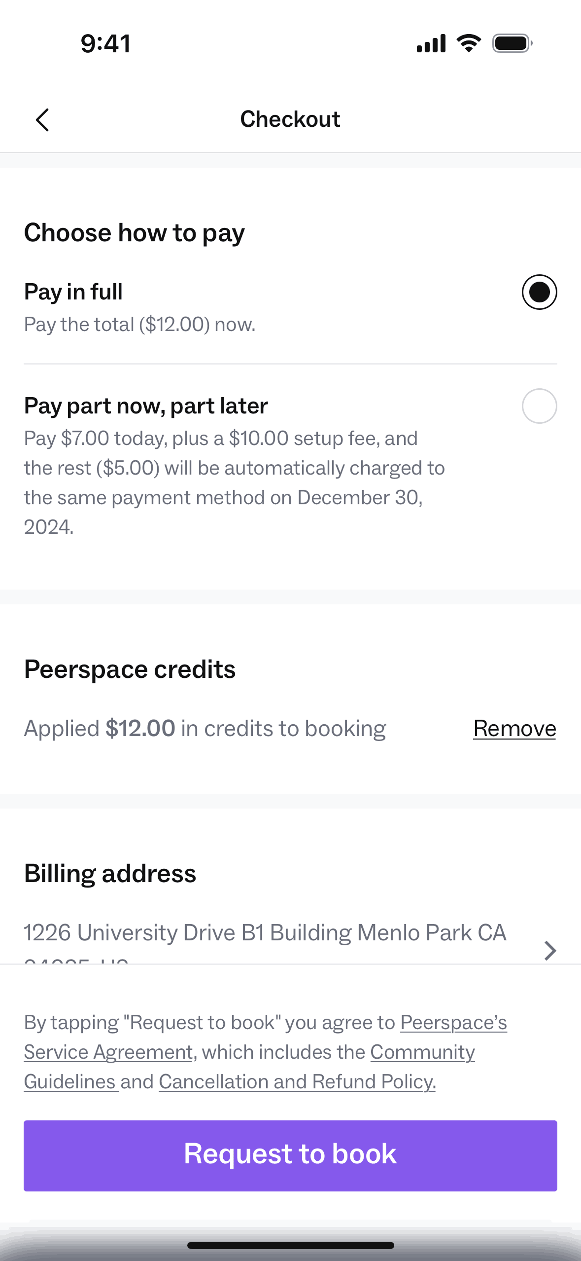Peerspace iOS Lifestyle interface screenshot 20