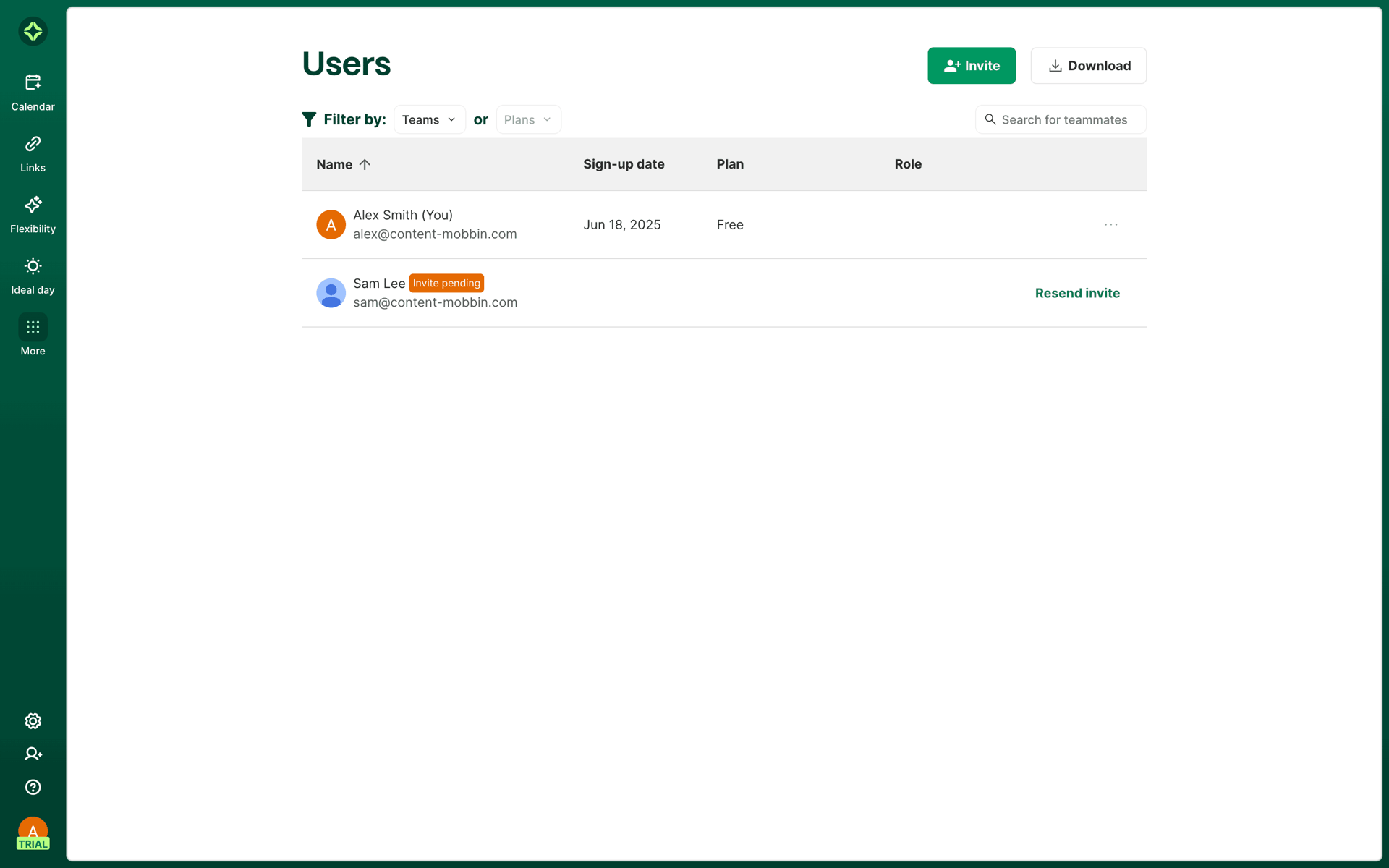 Clockwise Web Productivity interface screenshot 22