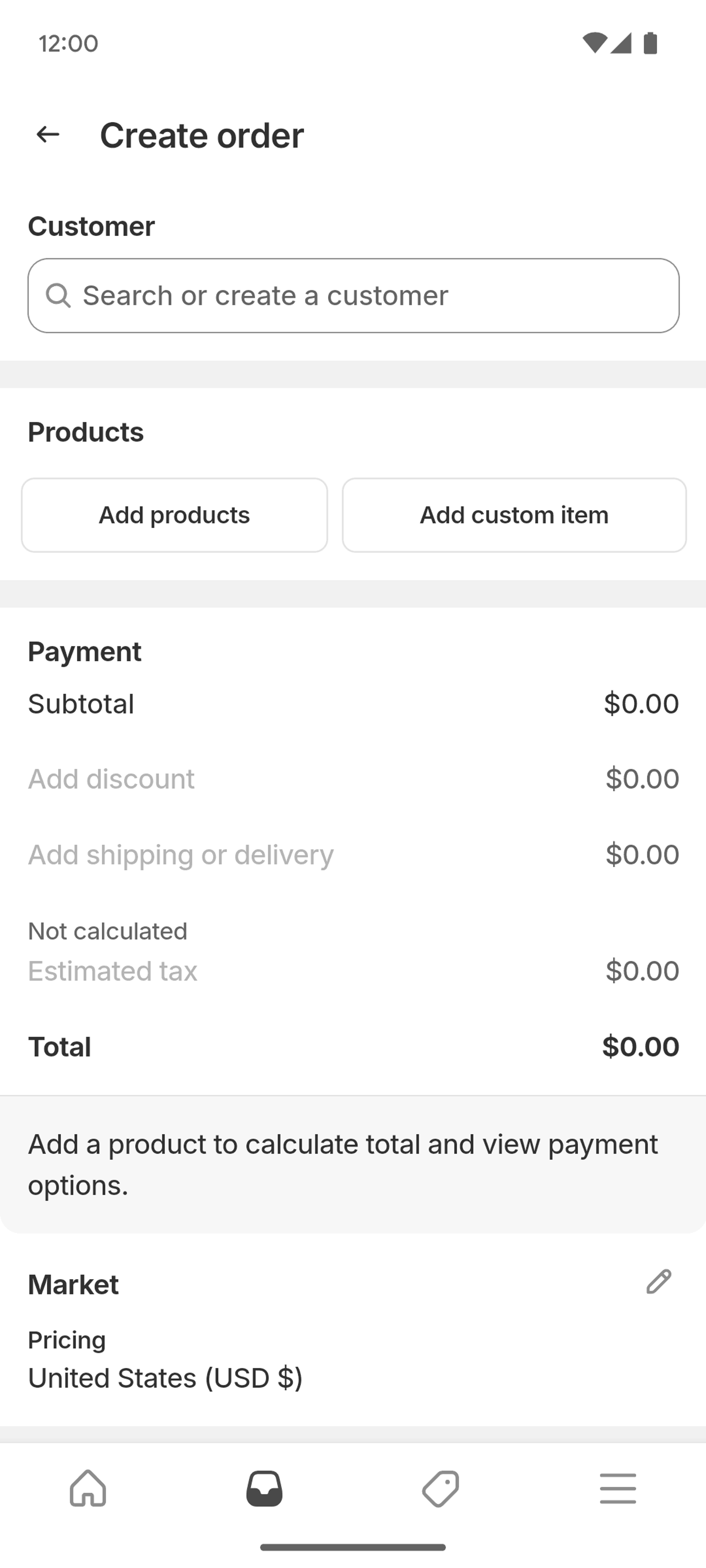 Shopify Android Business interface screenshot 8