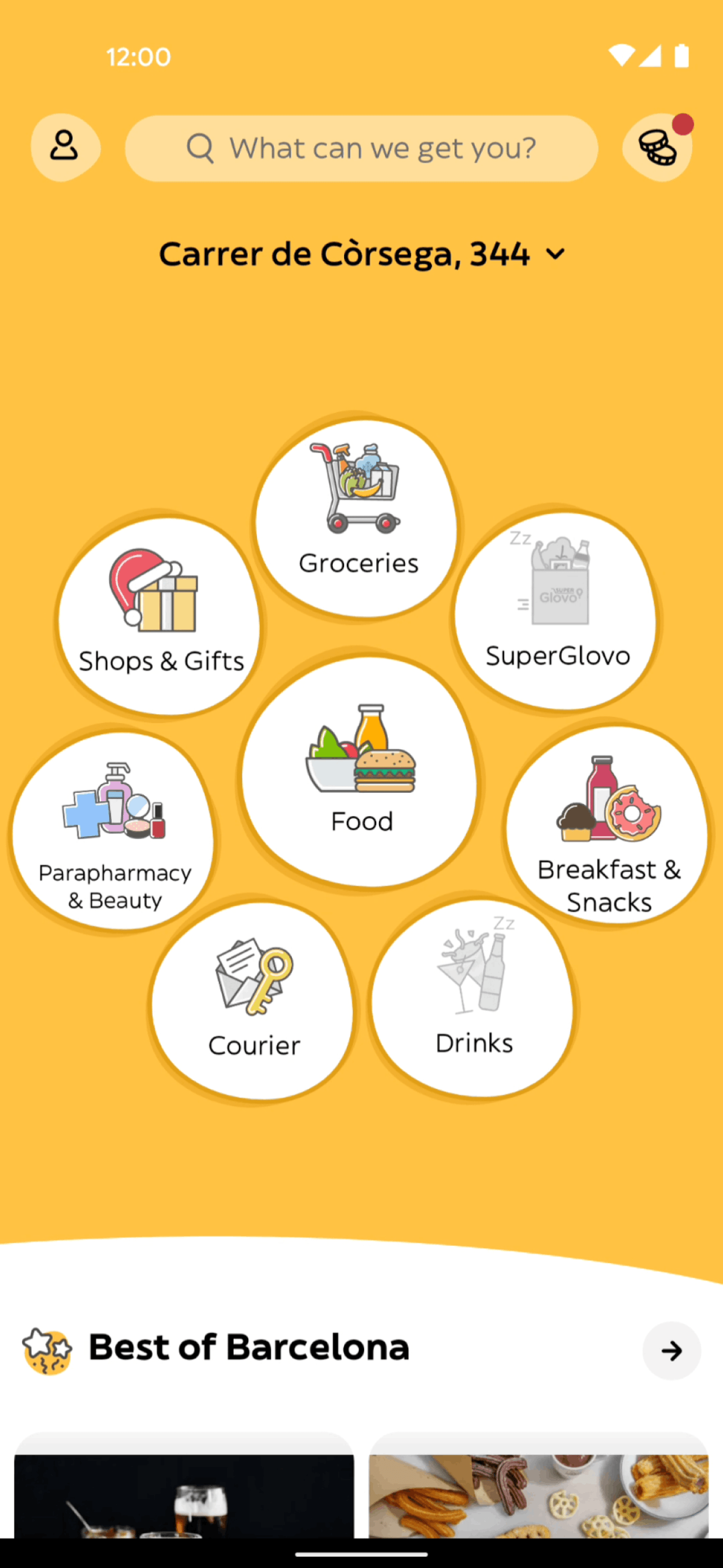 Glovo Android Lifestyle interface screenshot 2