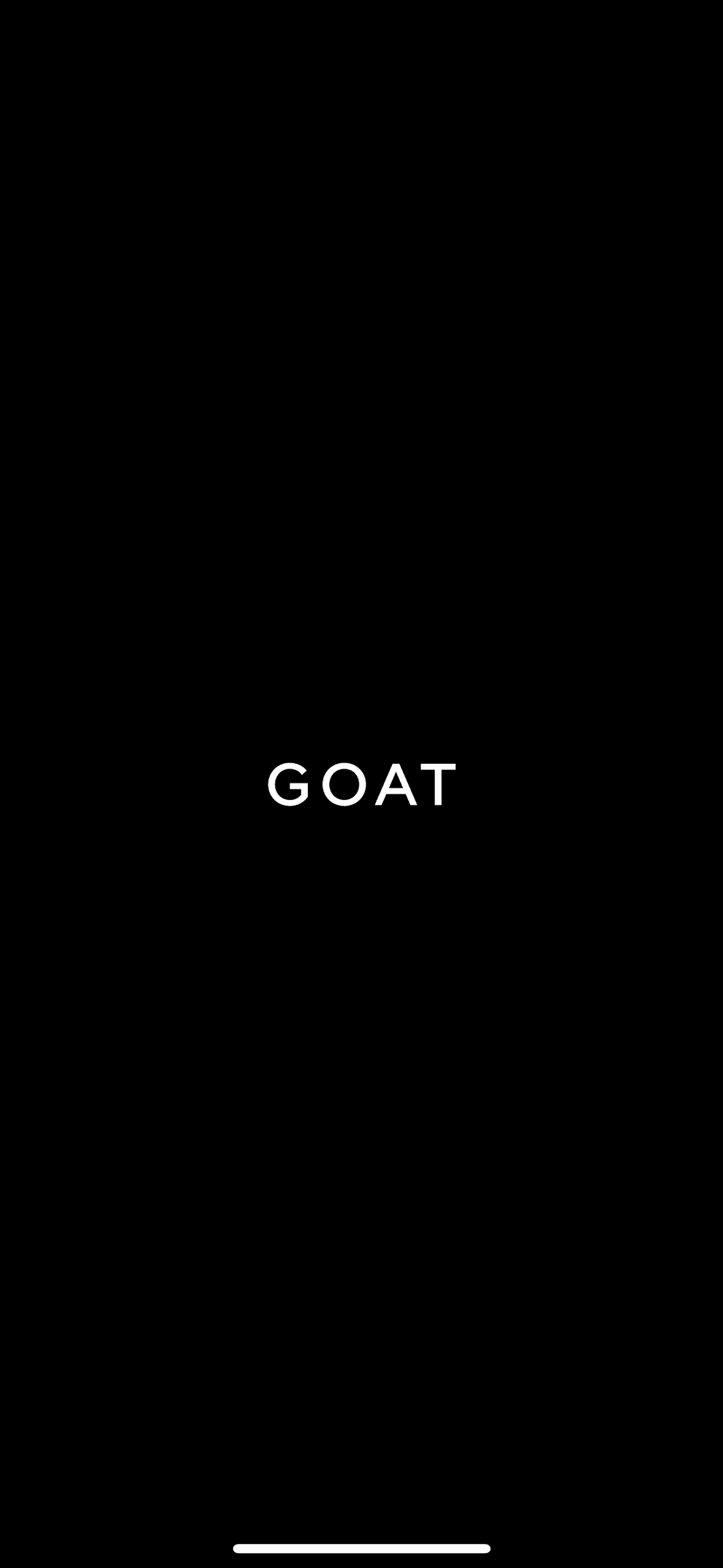 GOAT iOS Shopping interface screenshot 1