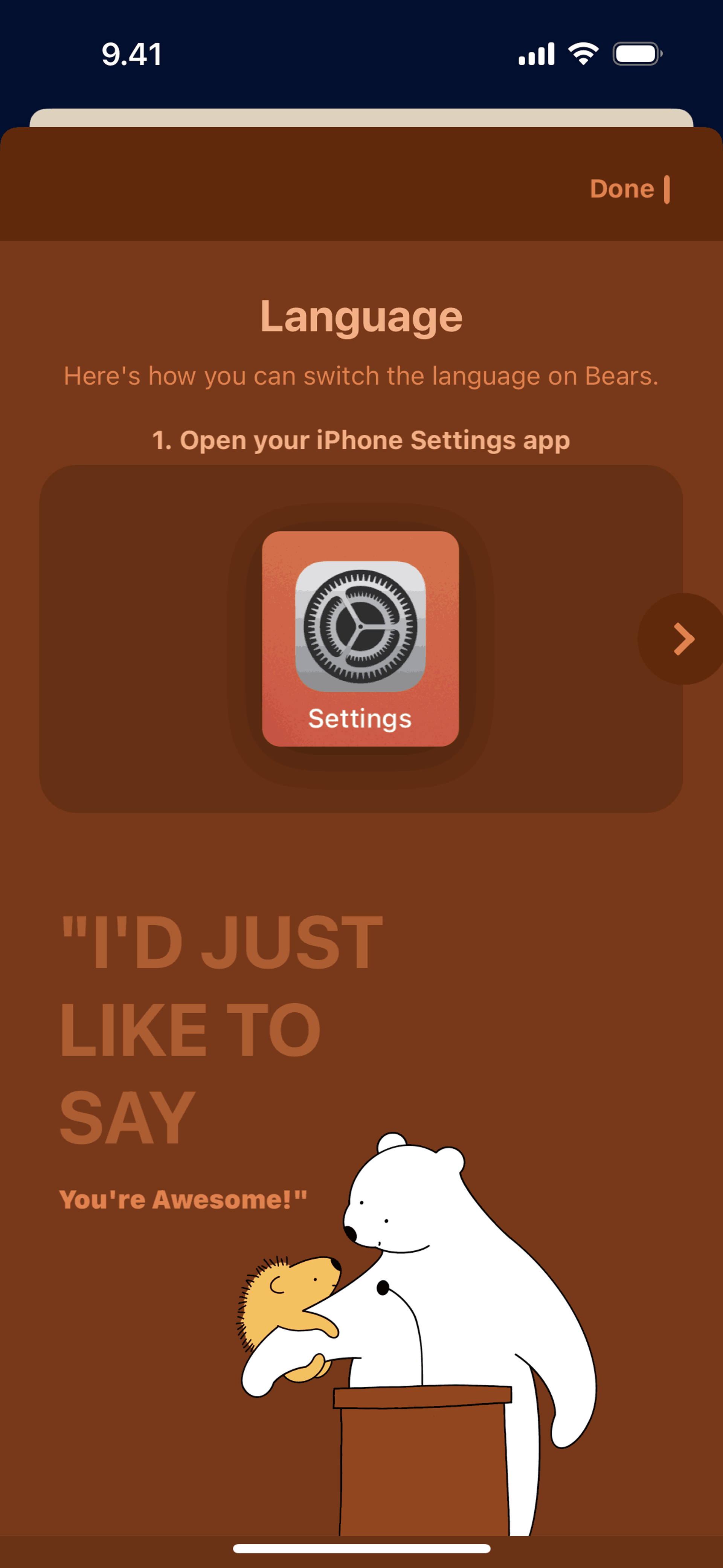 Bears Gratitude iOS Health & Fitness interface screenshot 18
