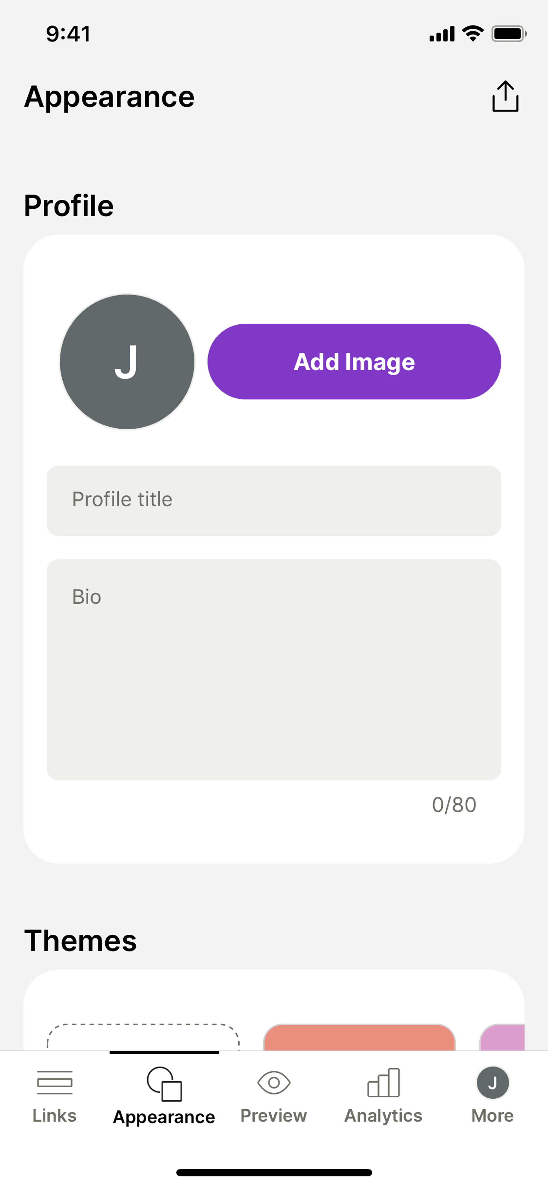 Linktree iOS Social Networking interface screenshot 5