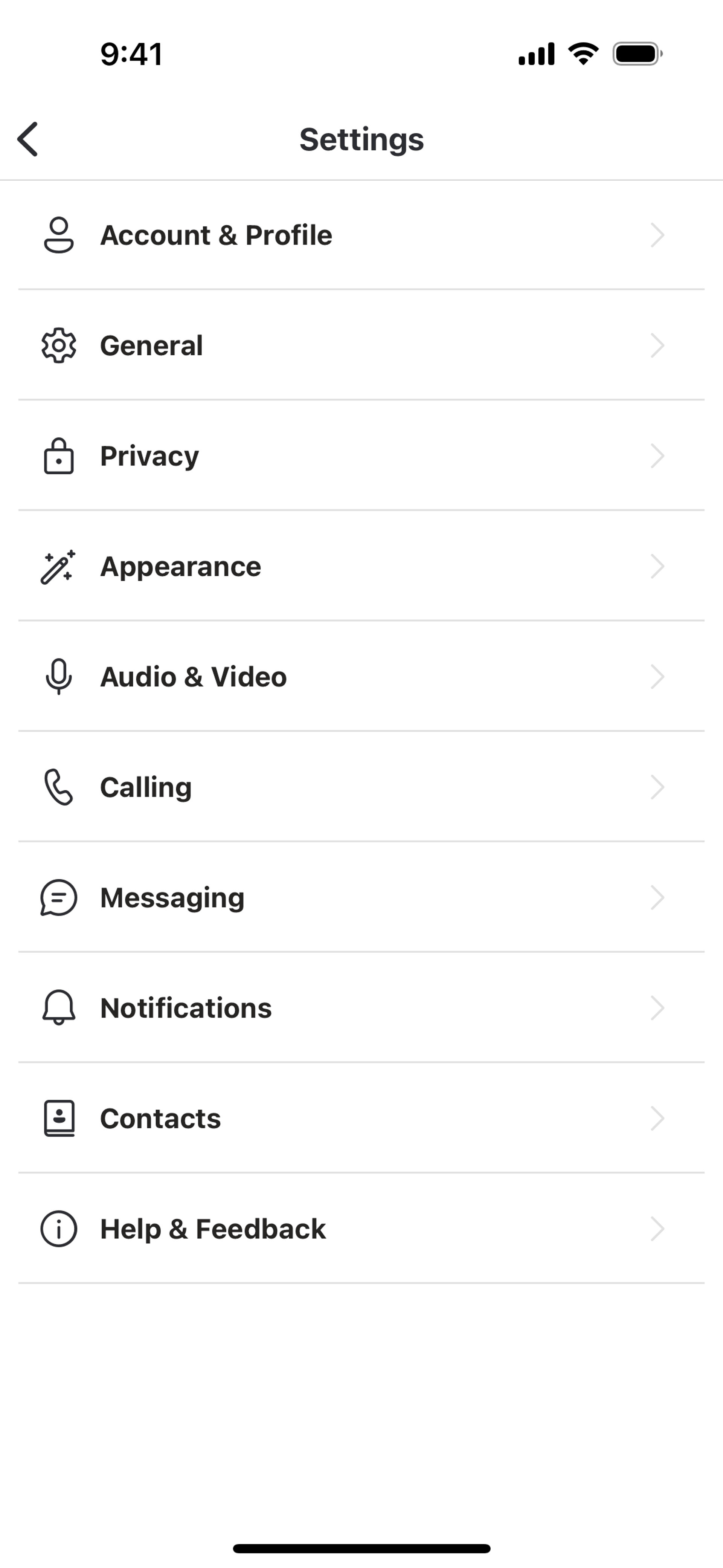 Skype iOS Communication interface screenshot 19