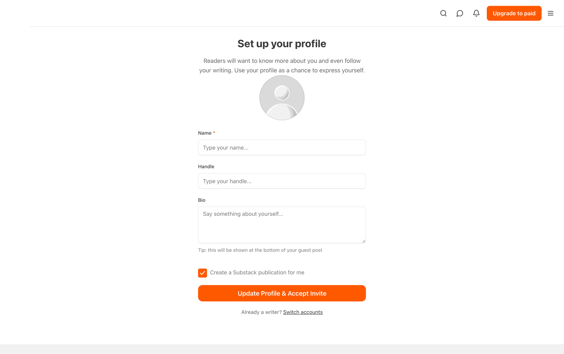 Substack Web News interface screenshot 2