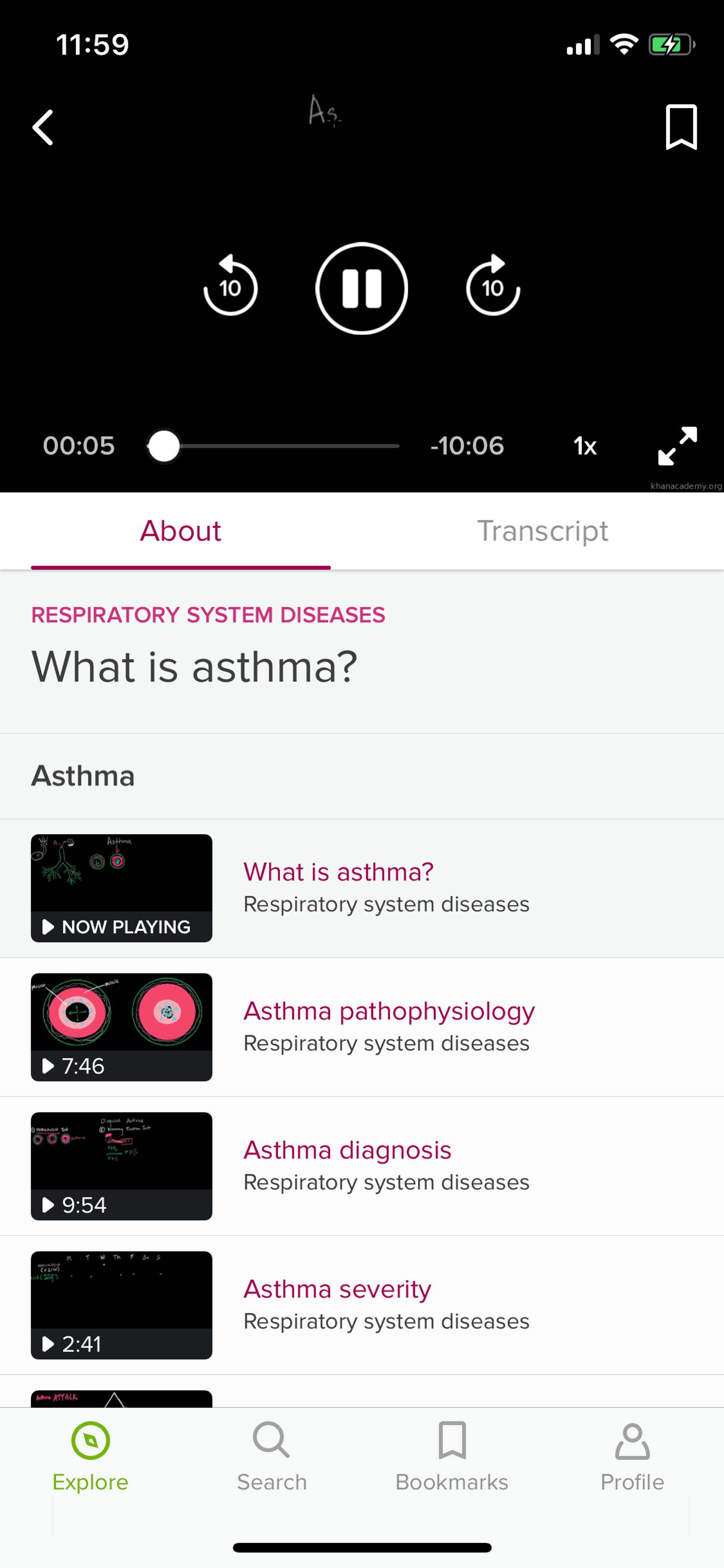 Khan Academy iOS Education interface screenshot 4