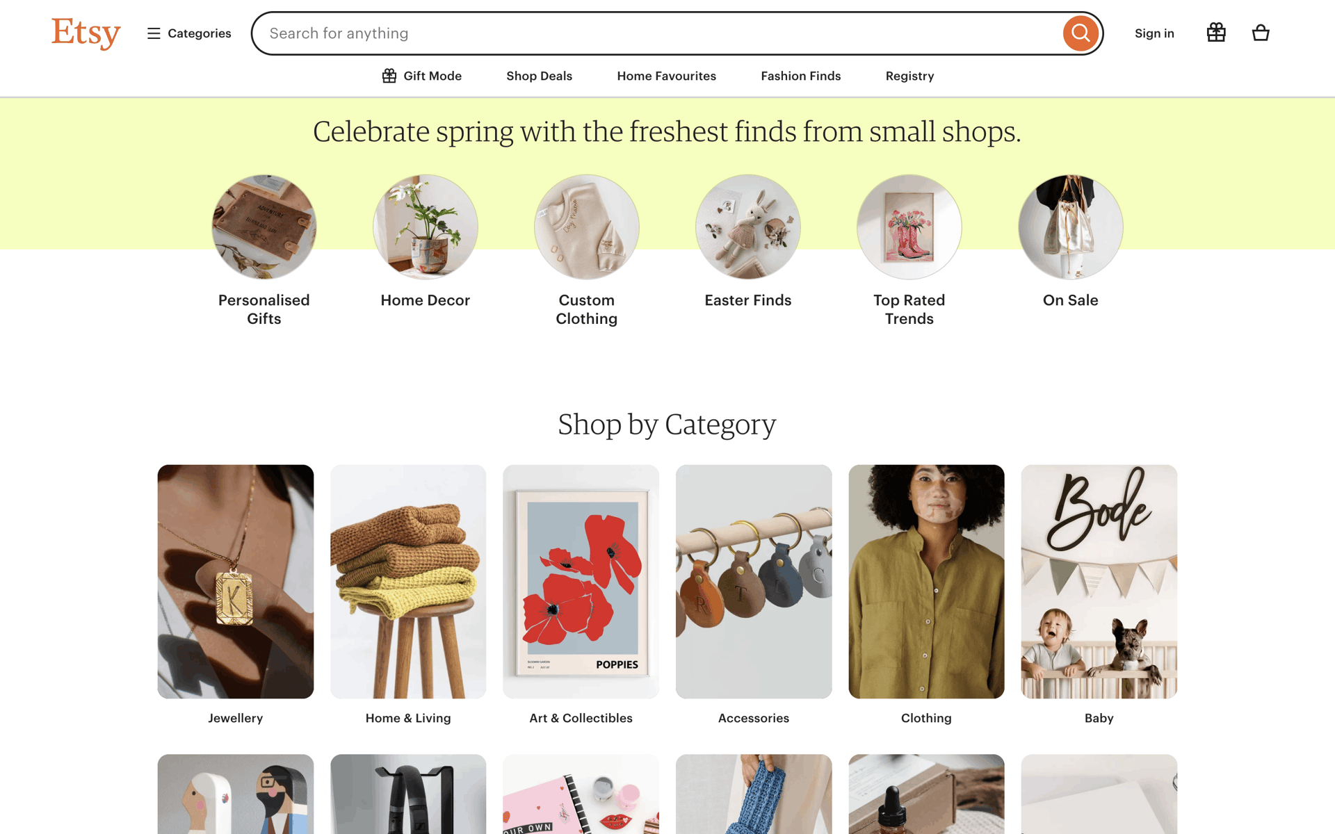 Etsy Web Business interface screenshot 1