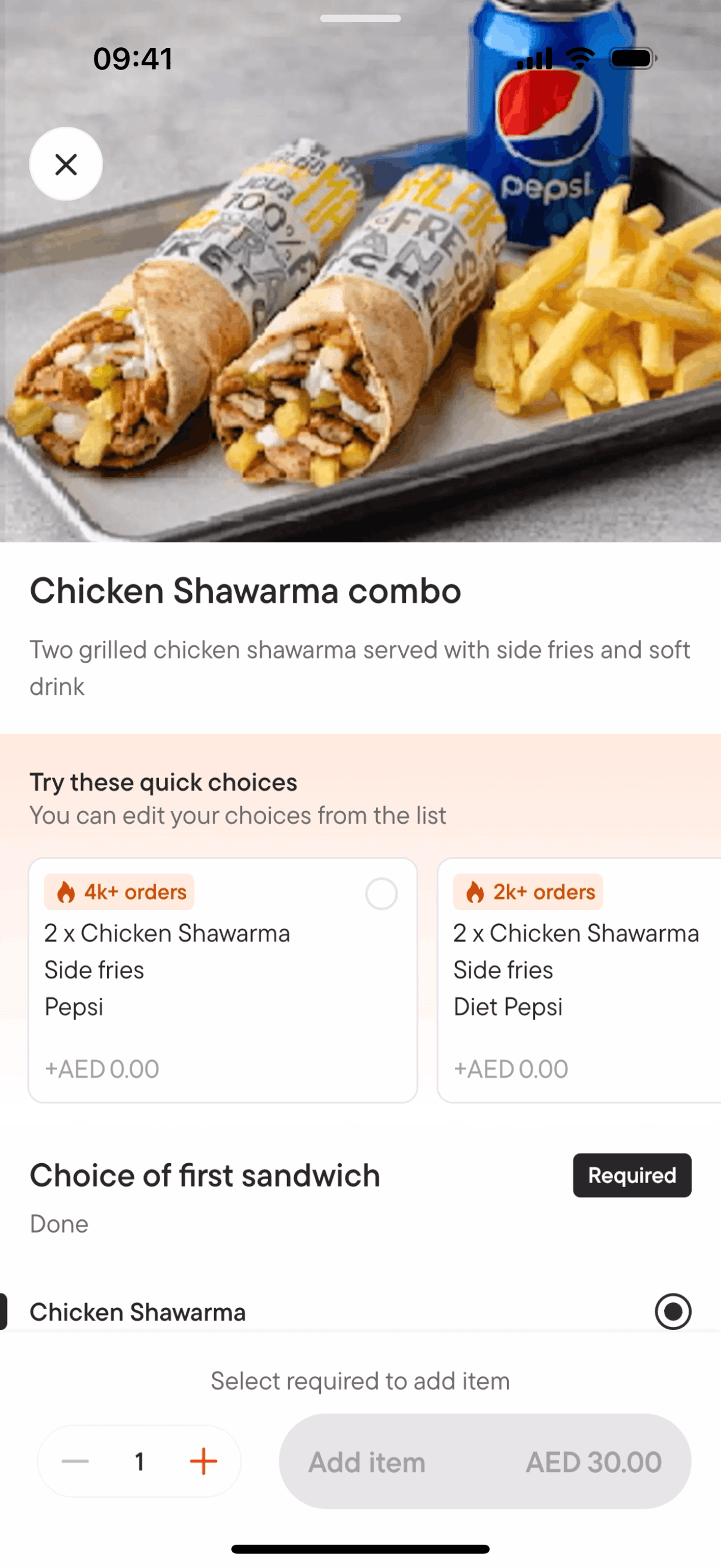 talabat iOS Food & Drink interface screenshot 24