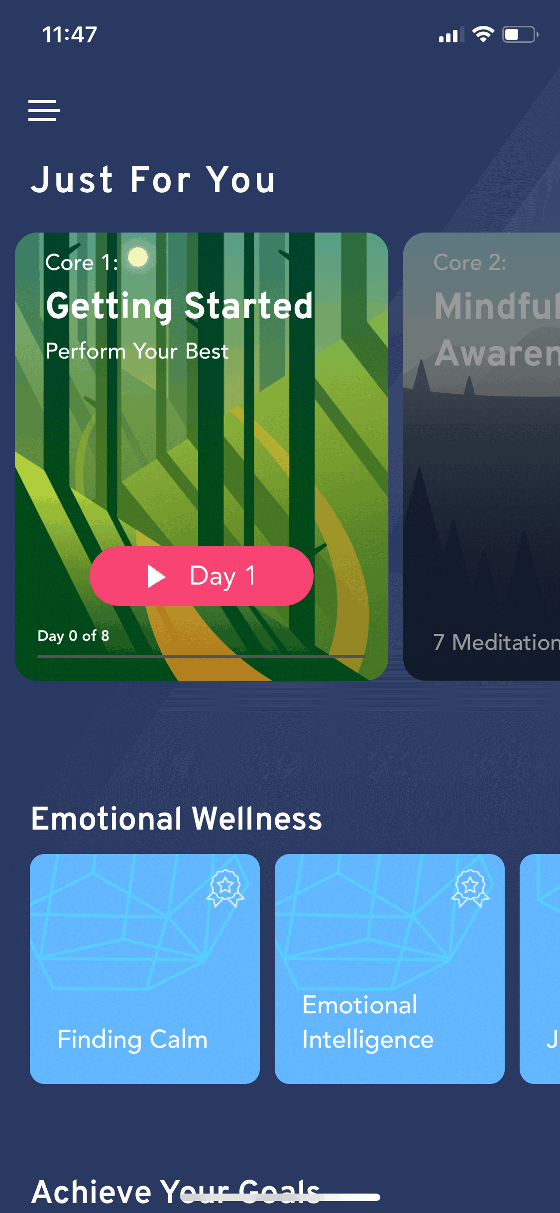 Brightmind iOS Health & Fitness interface screenshot 22